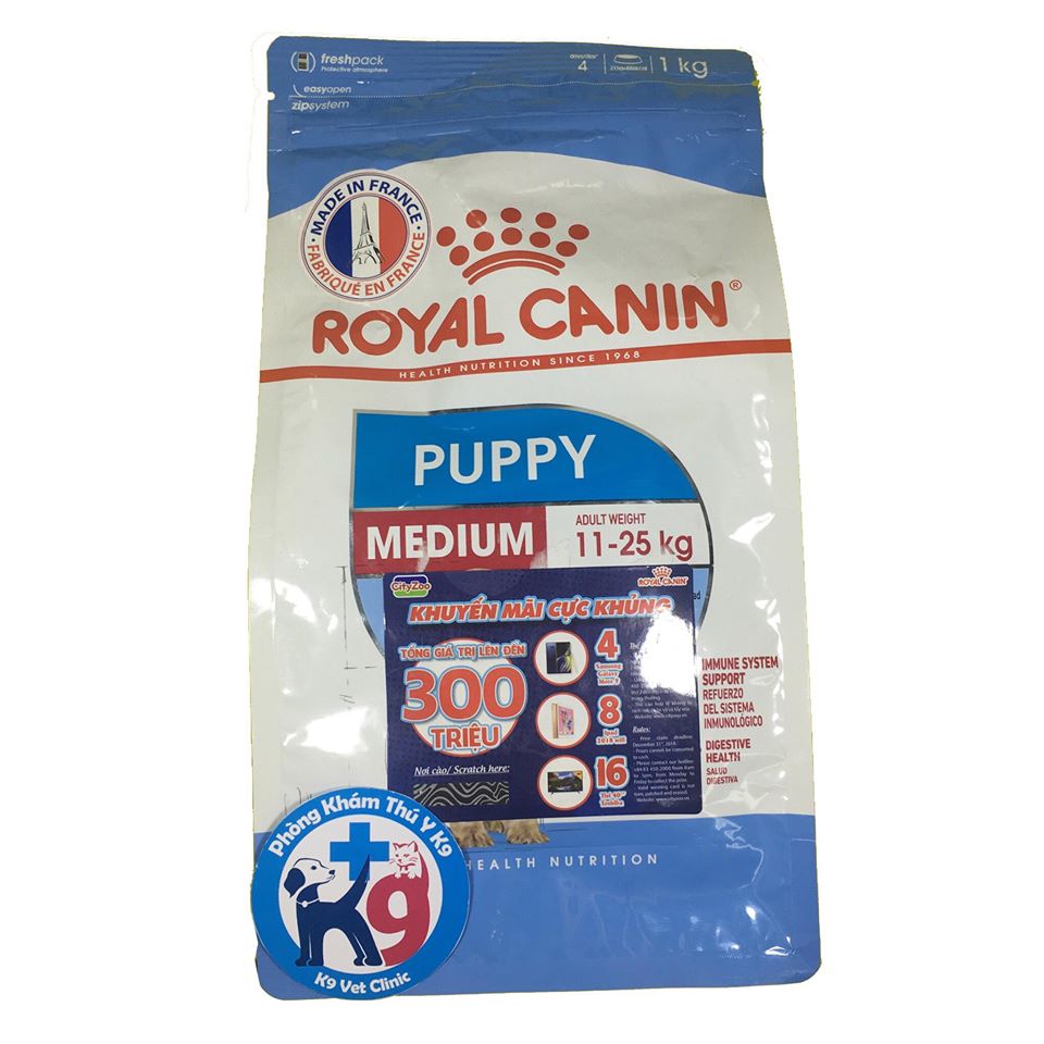 Royal canin medium puppy - Thức ăn cho chó con cỡ trung 1kg