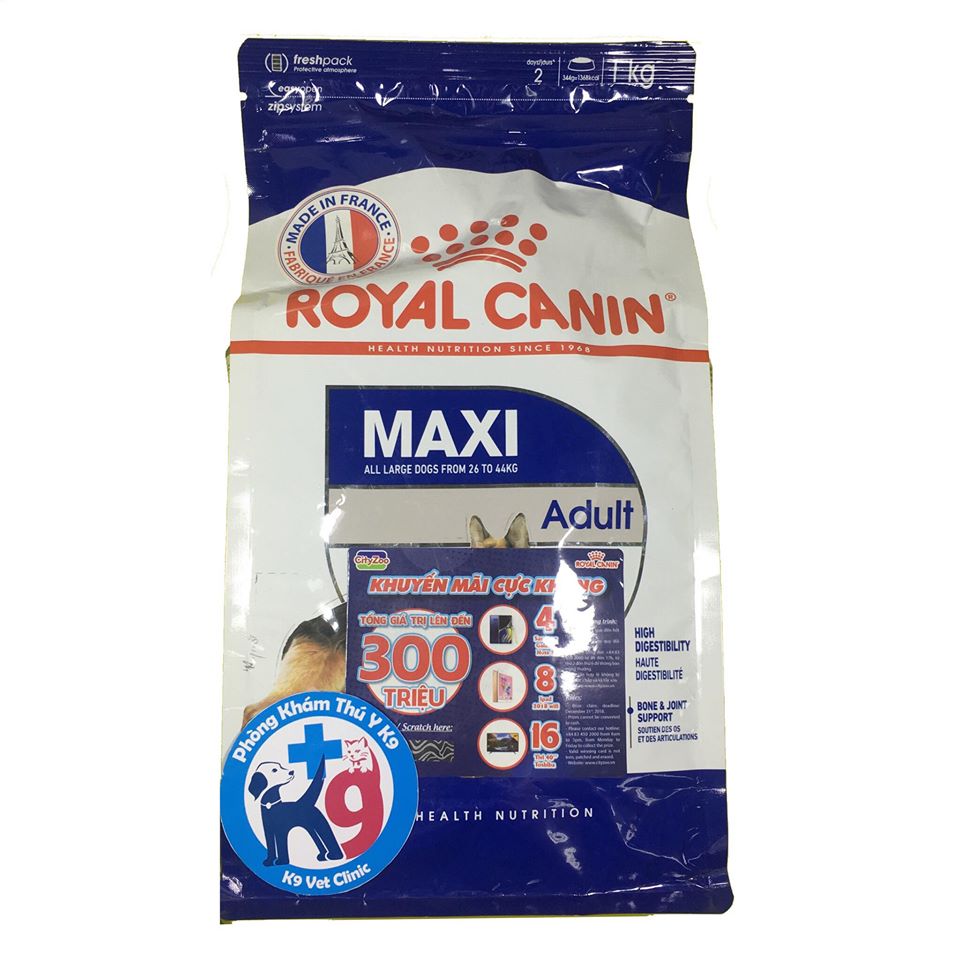 Royal canin maxi adult - Thức ăn cho chó trưởng thành cỡ lớn 1kg