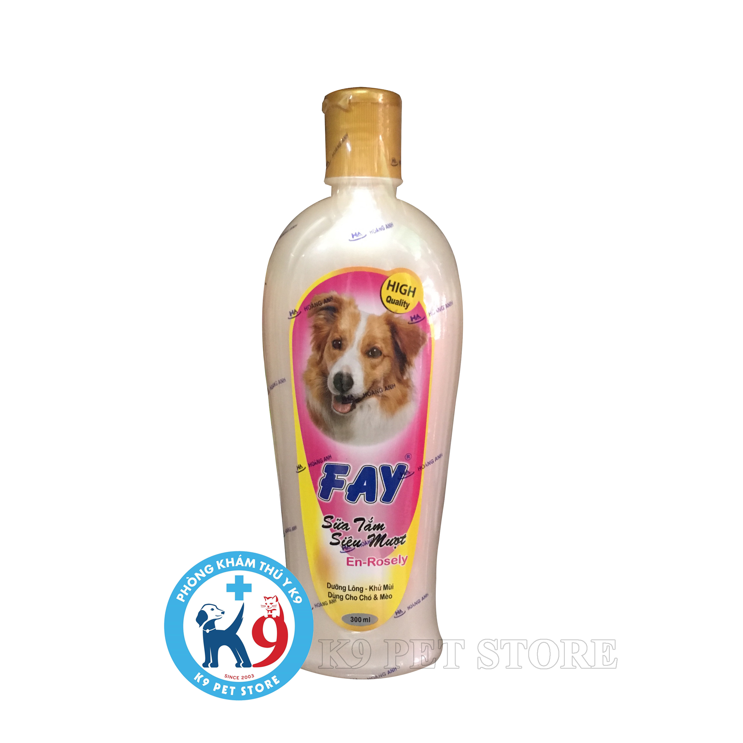 Fay En-Rosely - Sữa tắm siêu mượt, dưỡng lông khử mùi dùng cho chó mèo cún 300ml