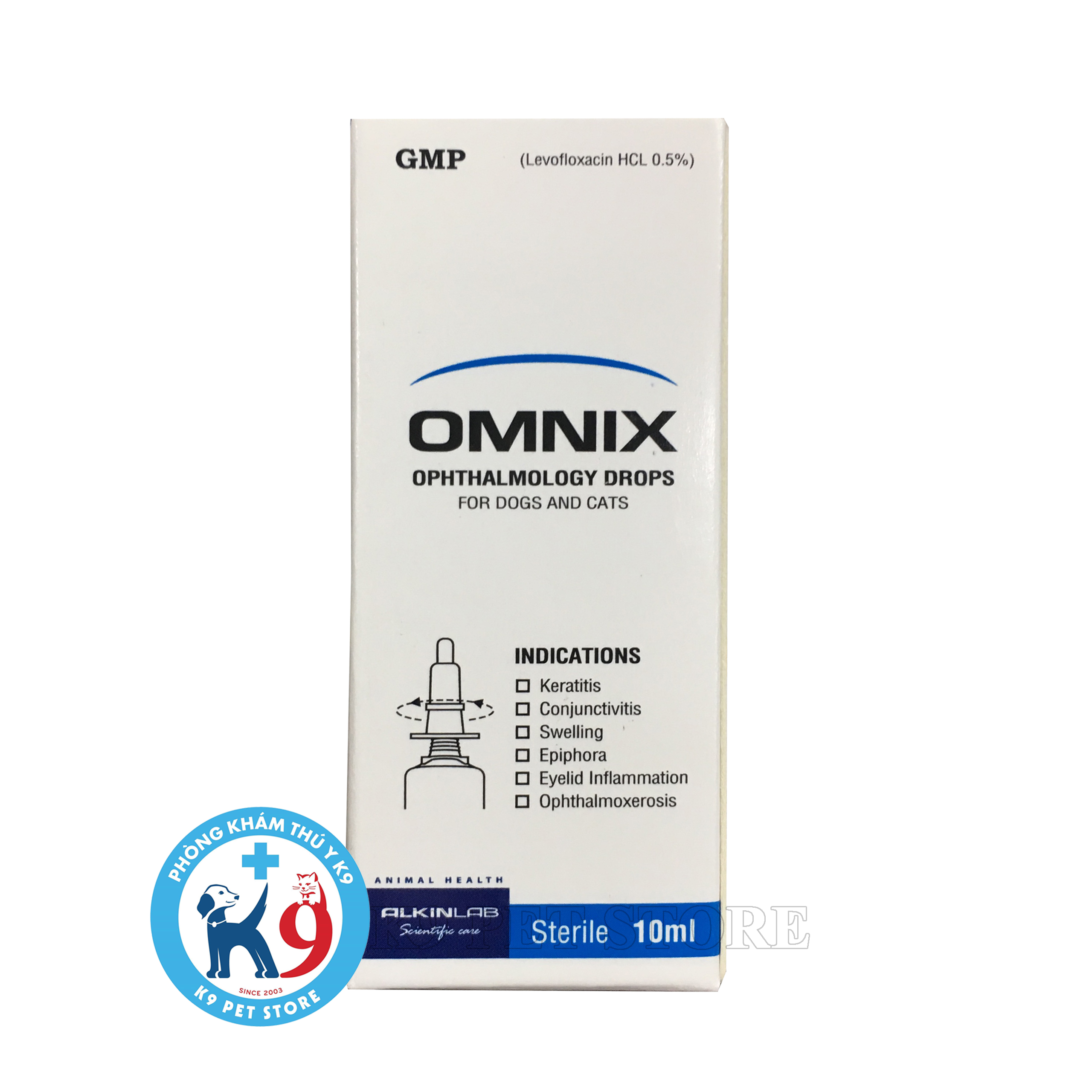 Thuốc nhỏ mắt Omnix cho chó mèo 10ml (hàng nhập khẩu Kỳ Nam)