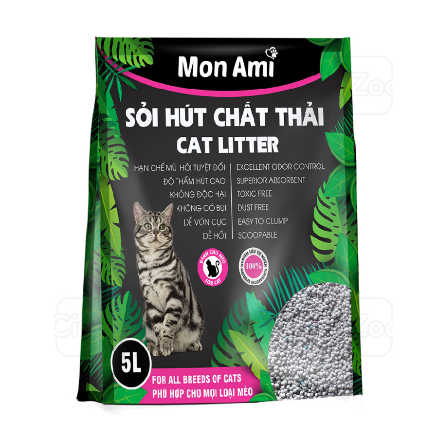 MON AMI HYGIENE - Sỏi hút chất thải, cát vệ sinh cho mèo 5l