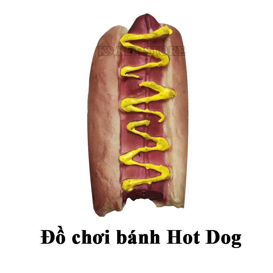 Đồ chơi cho chó gặm kêu chút chít bánh Hot Dog