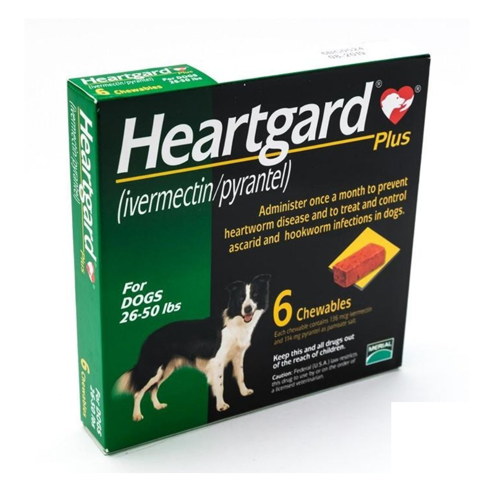 HEARTGARD PLUS 26-50lbs -Viên nhai phòng giun tim chó từ 11.5 - 22.5kg