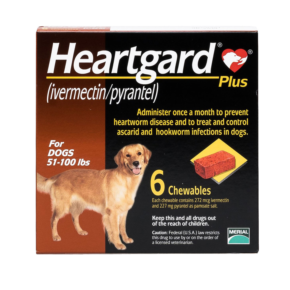HEARTGARD PLUS 51-100lbs - Viên nhai phòng giun tim cho chó từ 22.5-45kg