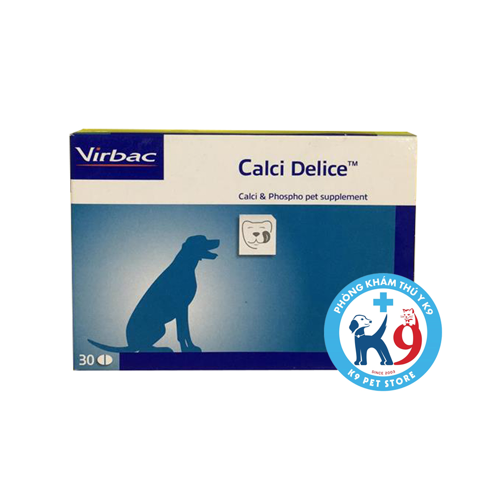 Virbac Calci-delice viên canxi ngon miệng cho chó 30 viên / hộp