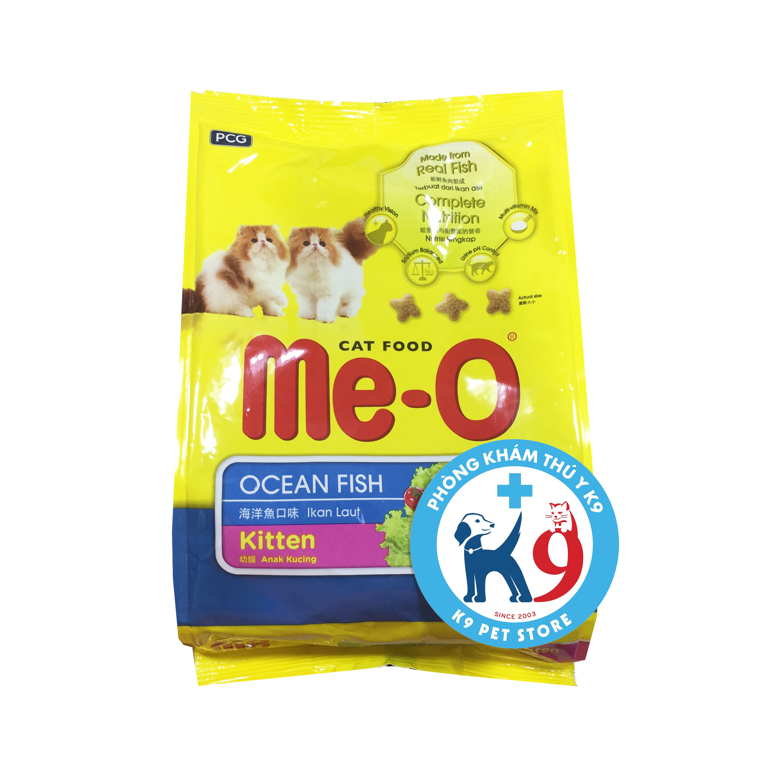 Thức ăn cho mèo con Me-O hương vị cá biển 1.1kg