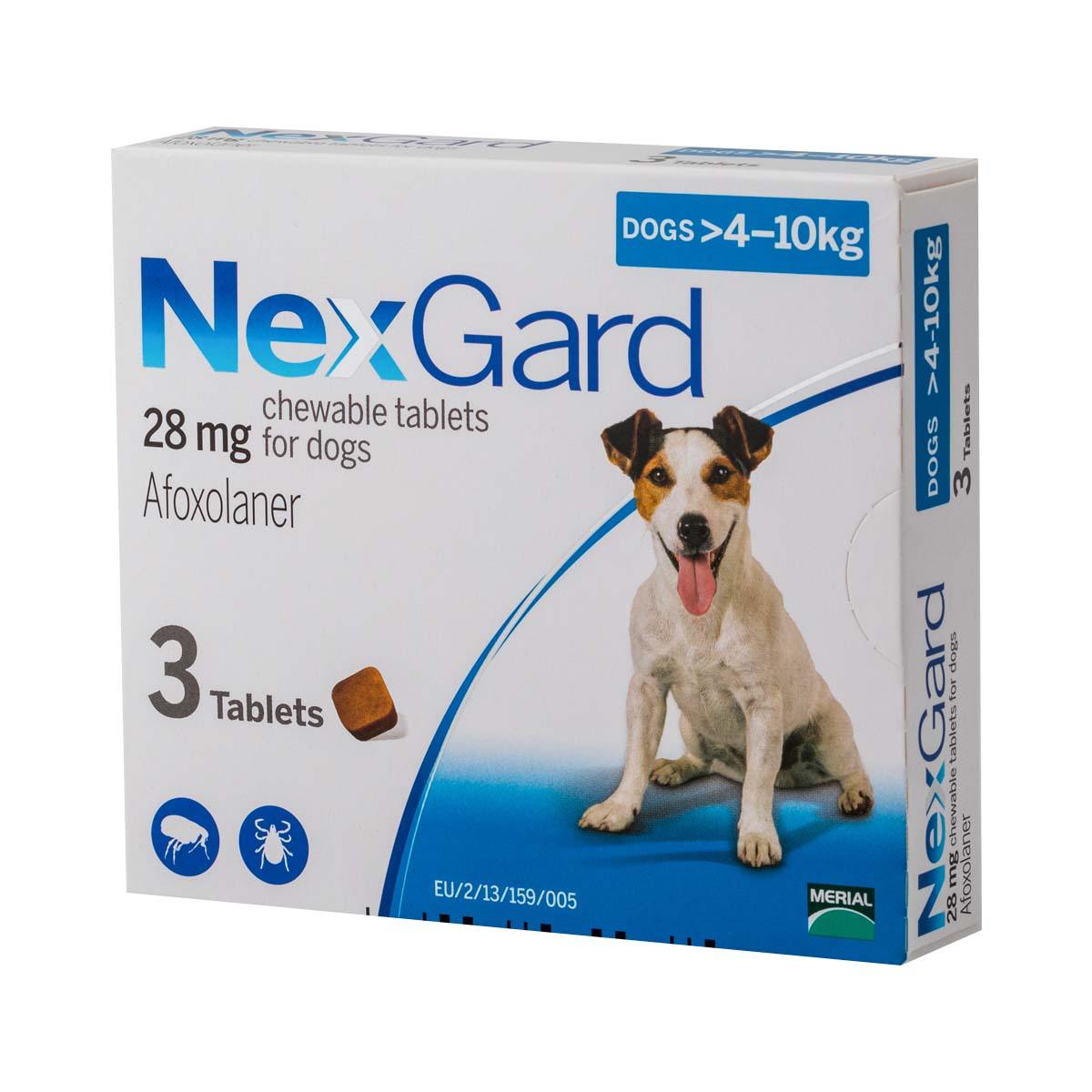 [1 viên] Nexgard 28mg cho chó từ 4 đến 10kg viên nhai trị ve, ghẻ