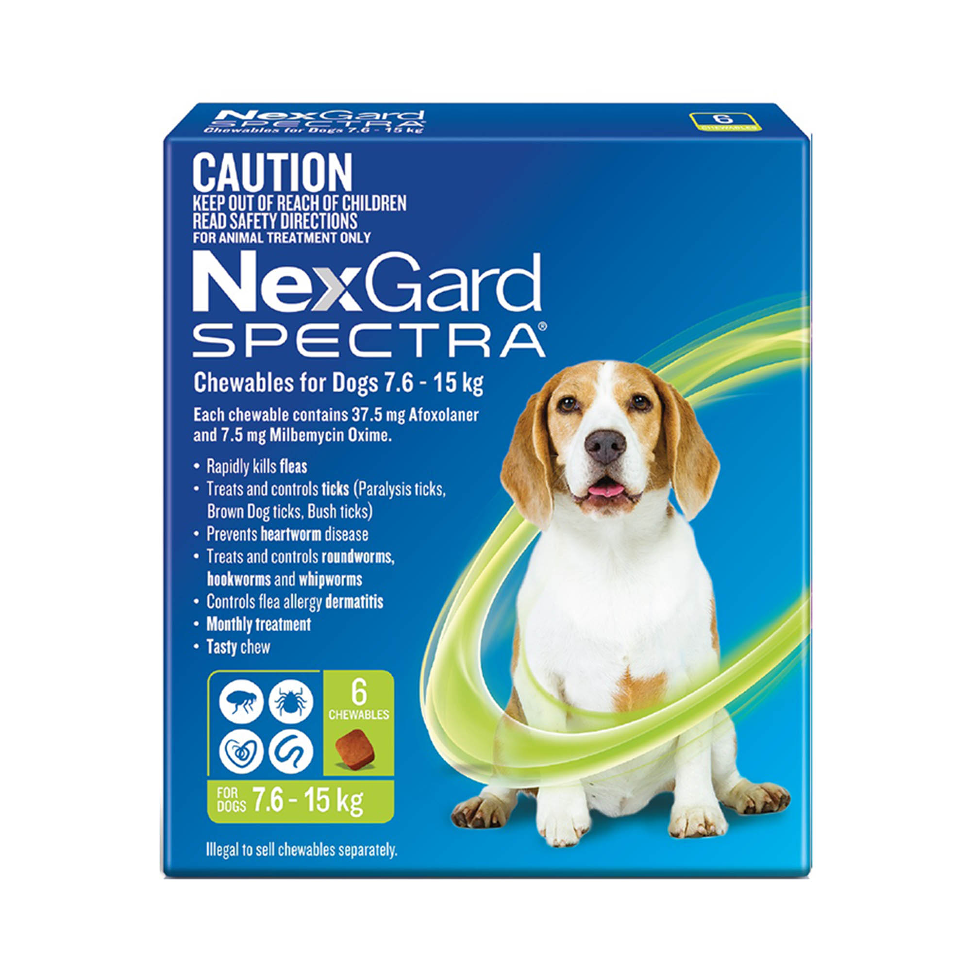 [1 viên] Nexgard Spectra cho chó từ 7.6 đến 15kg viên nhai trị ve, ghẻ, sổ giun