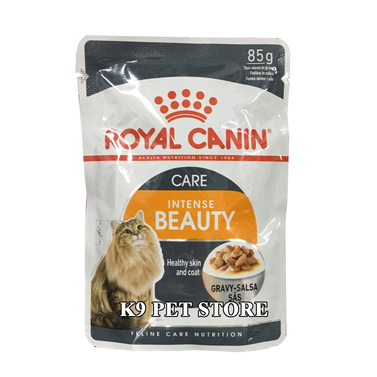 Pate cho mèo Royal Canin Intense Beauty Gravy - Chăm sóc lông khỏe đẹp 85g