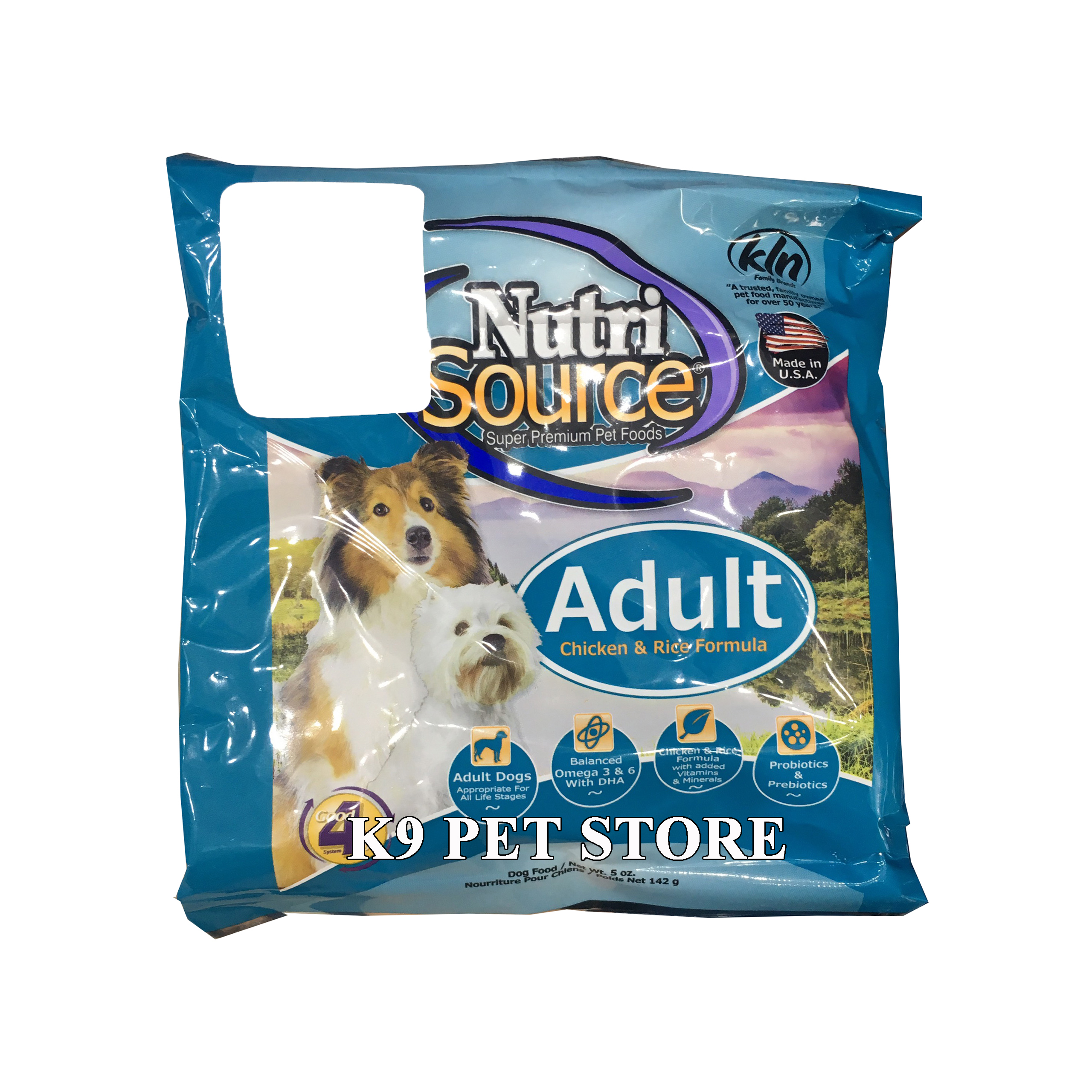 Nutri Source - Thức ăn cao cấp thịt gà, gạo lứt cho chó trưởng thành 142g