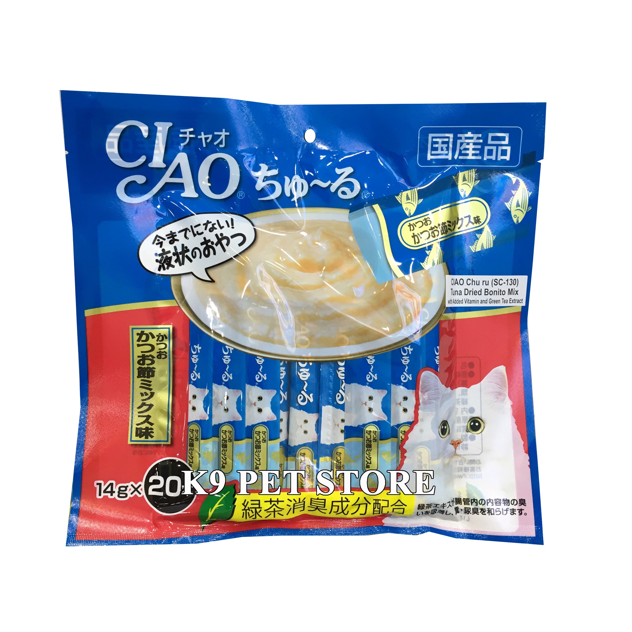 Ciao Churu Thái SC-130 cho mèo vị Tuna Dried Bonito Mix 14g*20