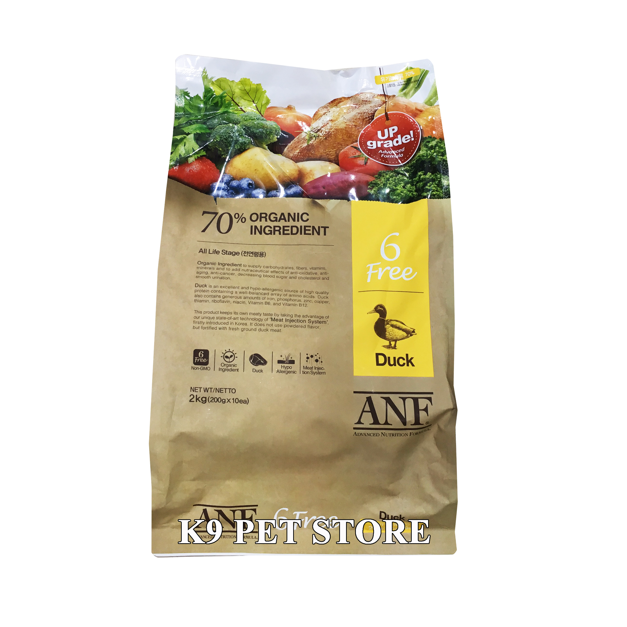 Thức ăn cho chó Organic ANF vị vịt 2kg