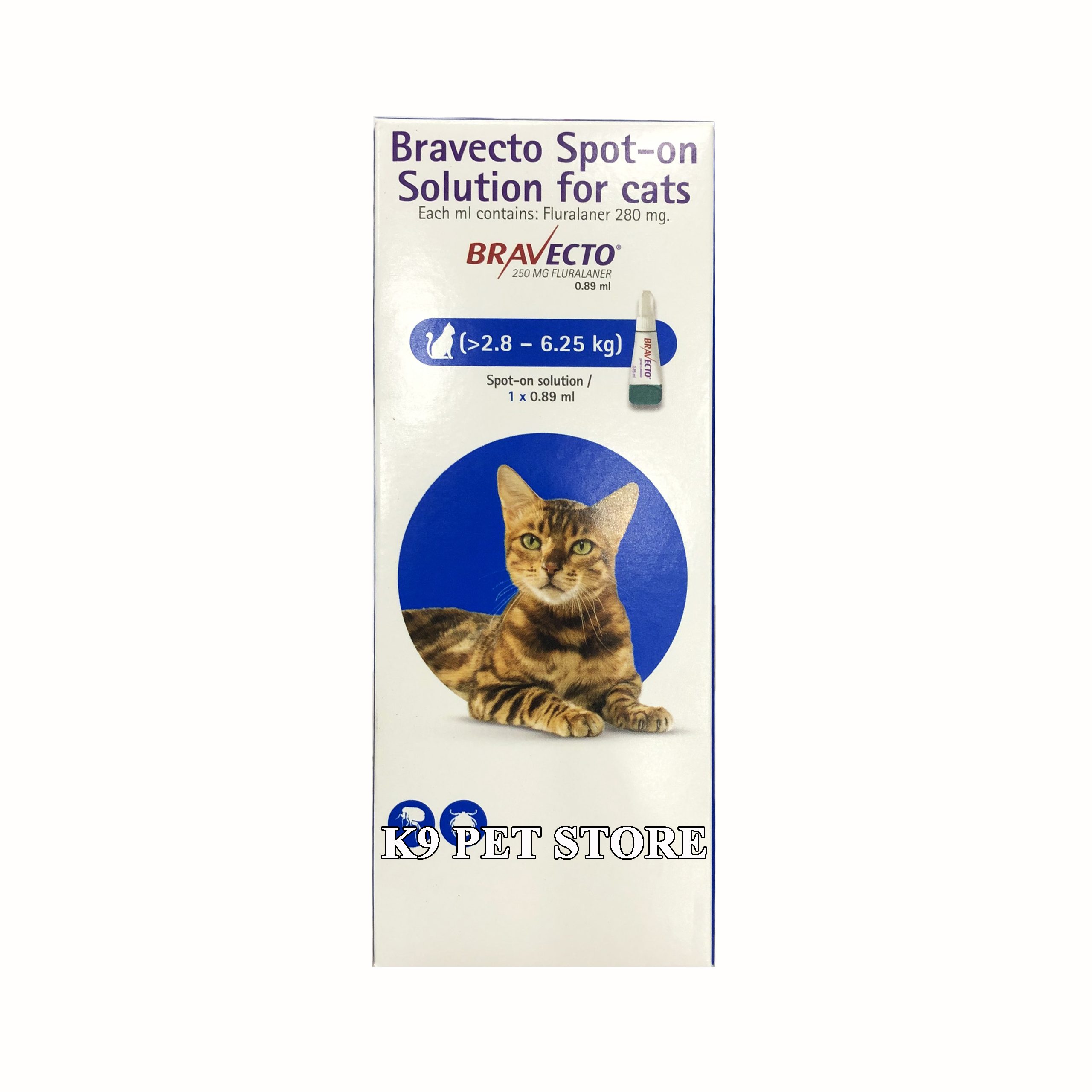 Bravecto for cat 2.8 - 6.25kg - Nhỏ gáy trị ve rận, bọ chét, viêm da cho mèo
