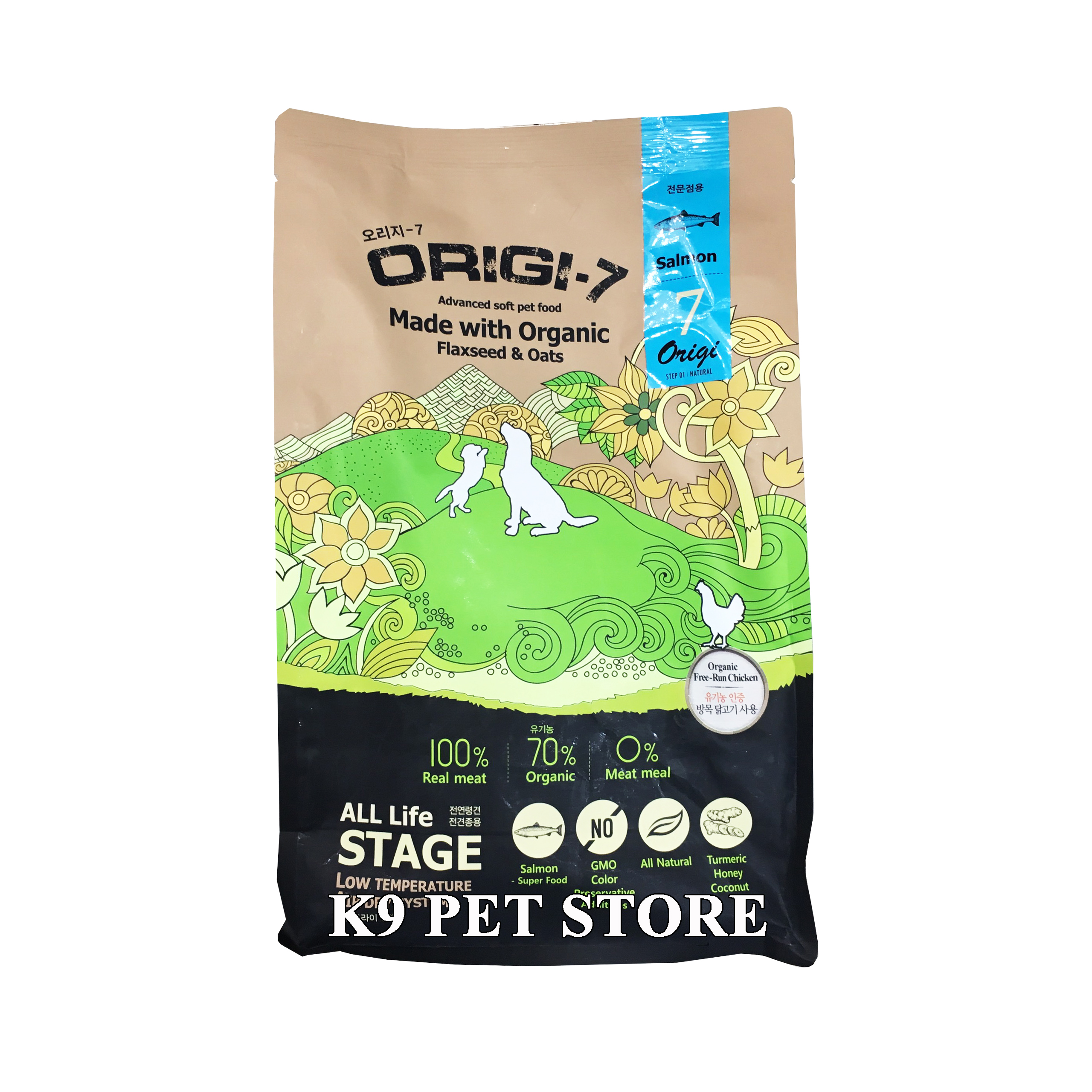 Origi-7 - Hạt mềm hữu cơ cho chó vị cá hồi 1.2kg
