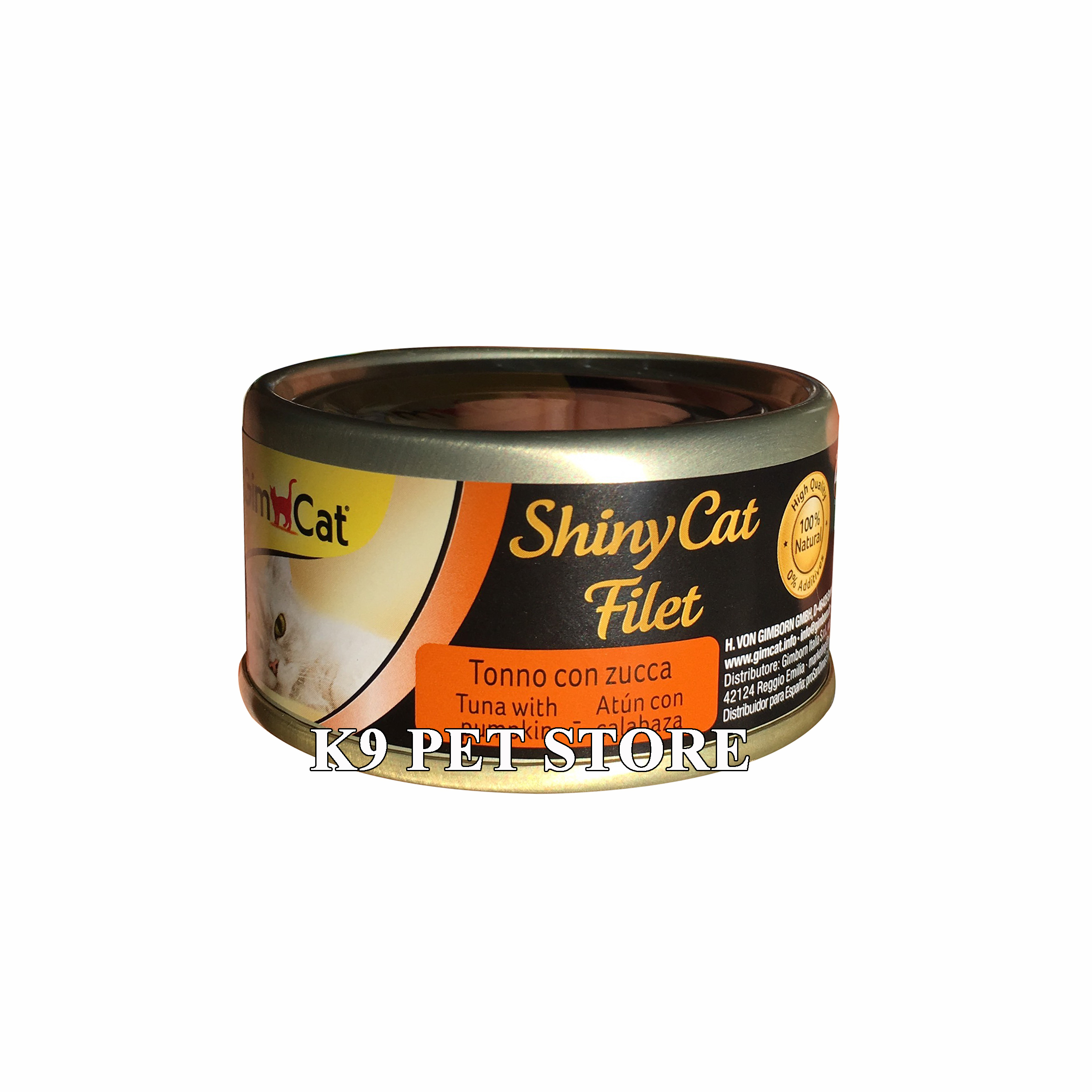 Pate Gimcat Shiny Cat Filet cho mèo vị cá ngừ và bí đỏ 70g