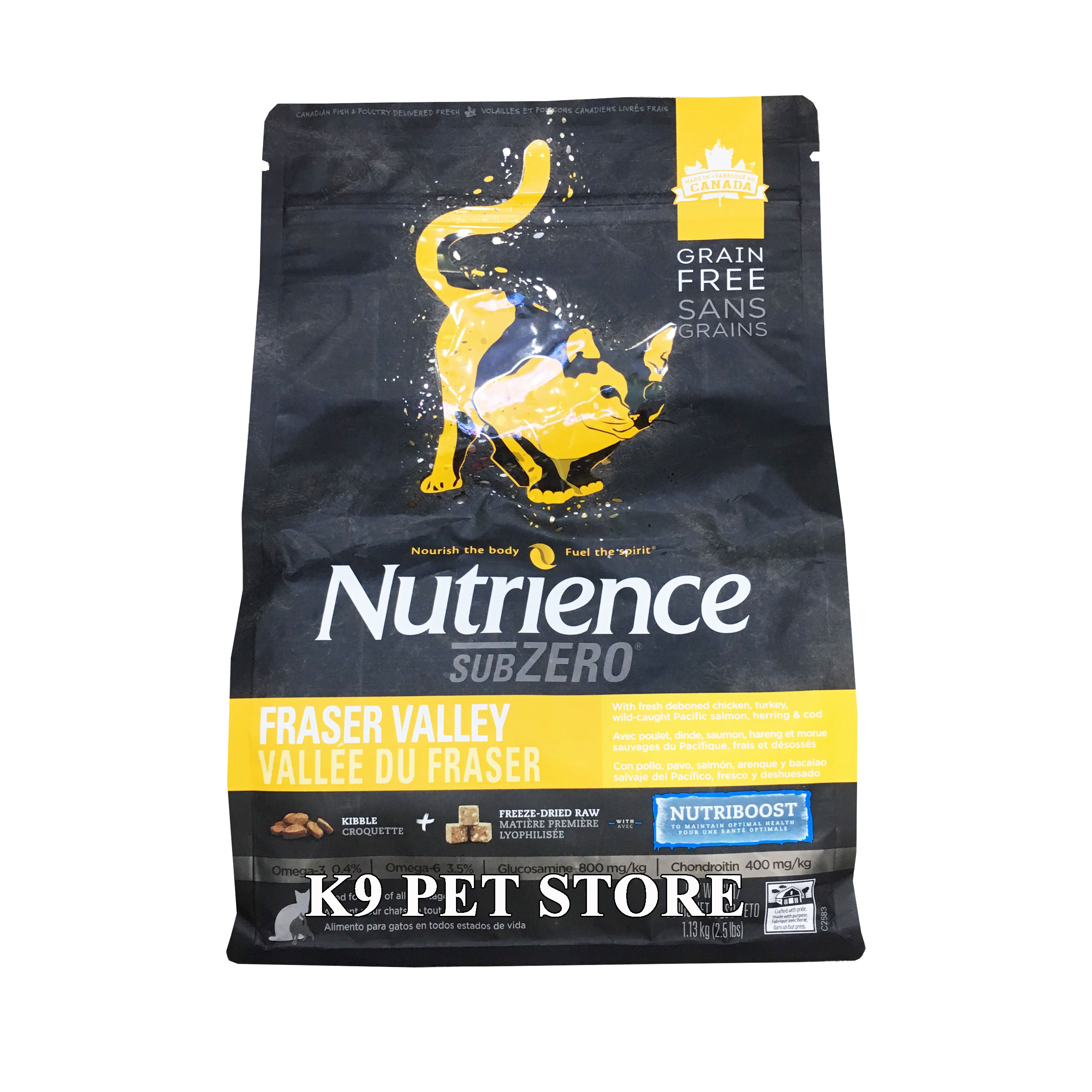 Thức ăn hạt cho mèo Nutrience Subzero - Thịt gà, cá hồi, cá trích, rau củ và trái cây tự nhiên 1.13kg