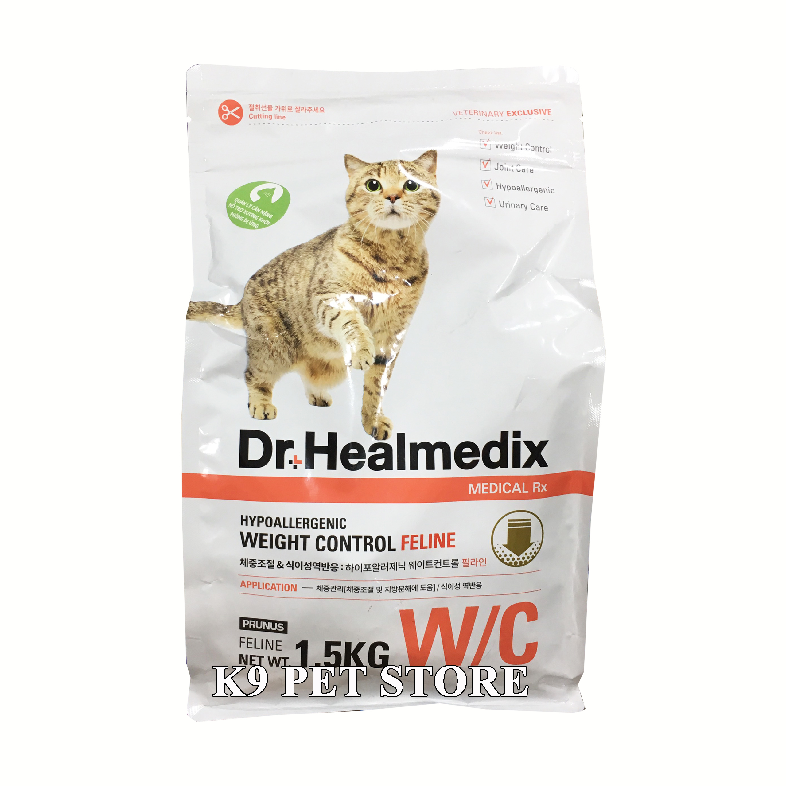 Thức ăn hạt cho mèo Dr.Healmedix Weight Control Feline - 1.5kg - Quản lí cân nặng