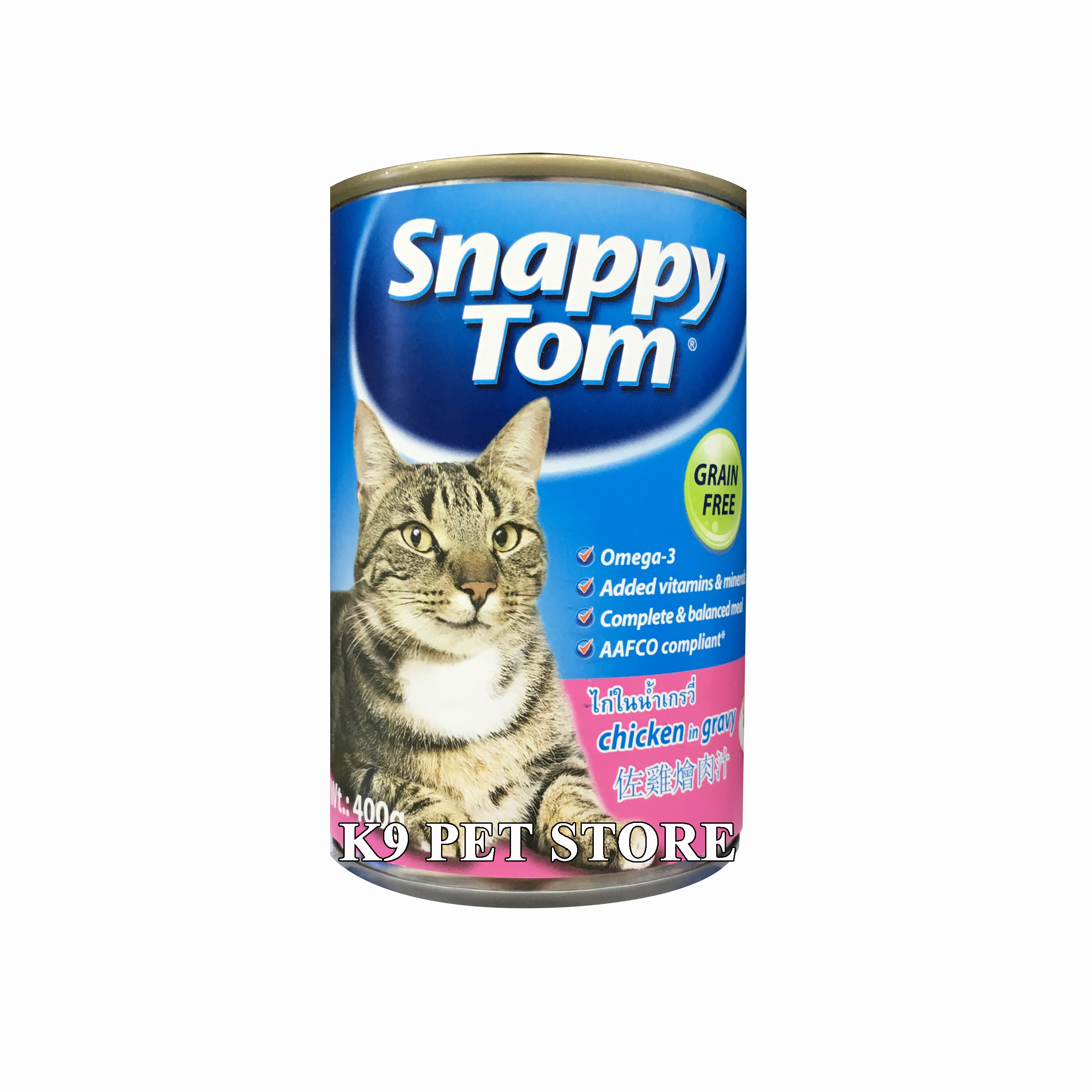 Pate Snappy Tom cho mèo lớn vị gà 400g