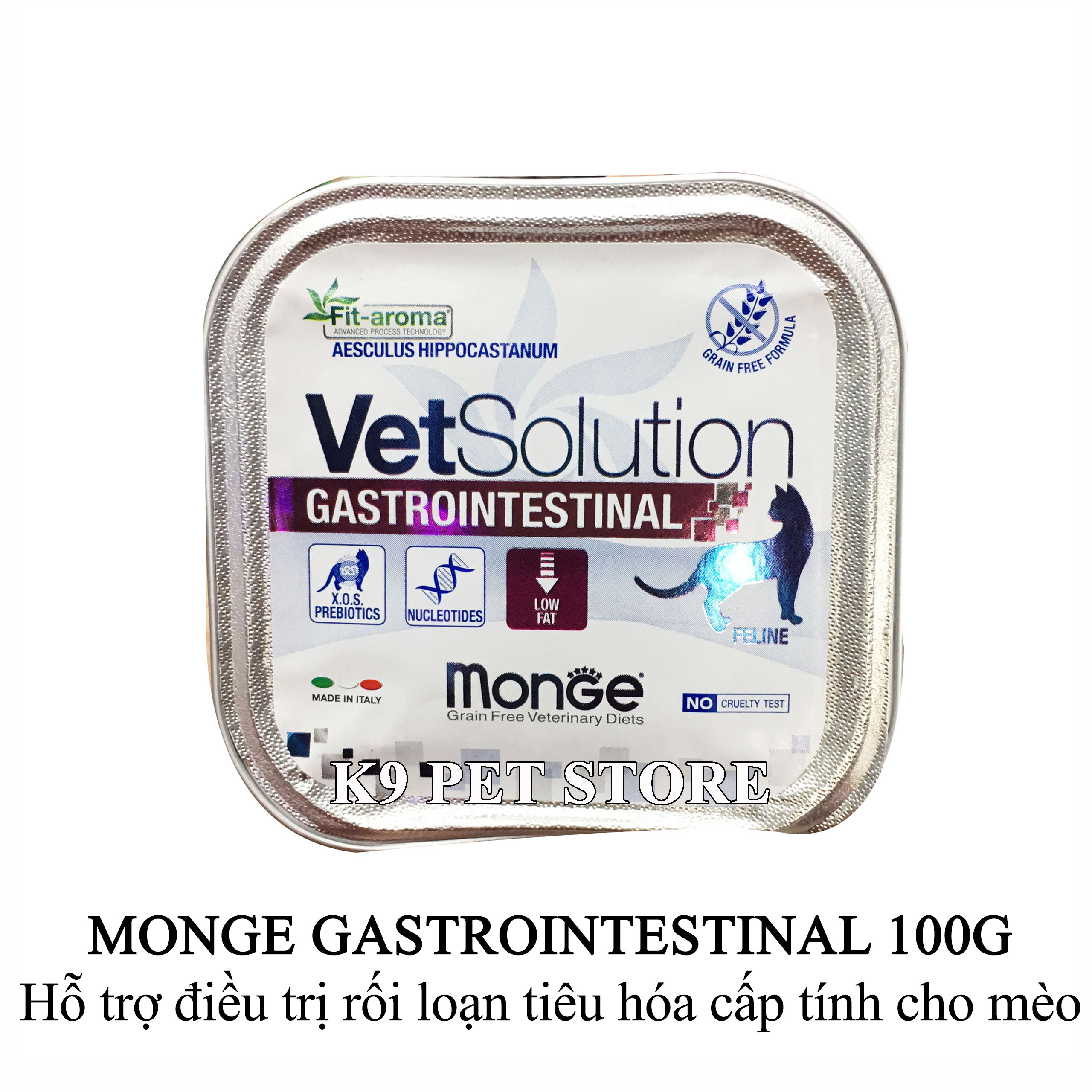 Pate Monge Gastrointestinal 100g - Hỗ trợ điều trị rối loạn tiêu hóa cấp tính cho mèo