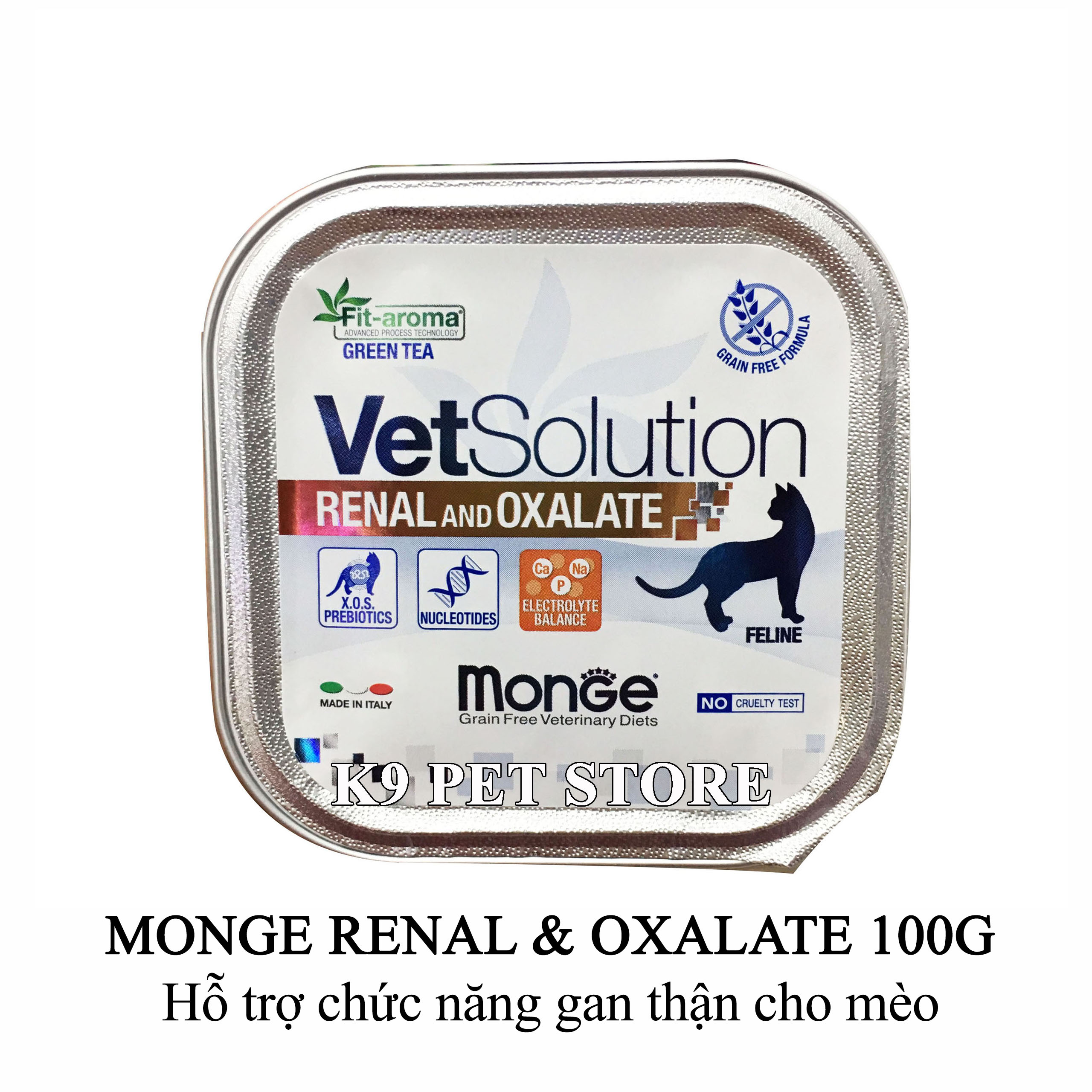 Pate Monge Renal and Oxalate 100g - Hỗ trợ chức năng gan thận cho mèo