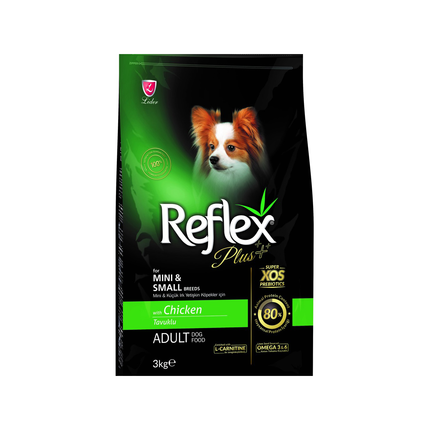 Thức ăn chó Reflex Plus Mini Small Breed Adult Chicken 3kg (dành cho chó giống nhỏ vị gà)