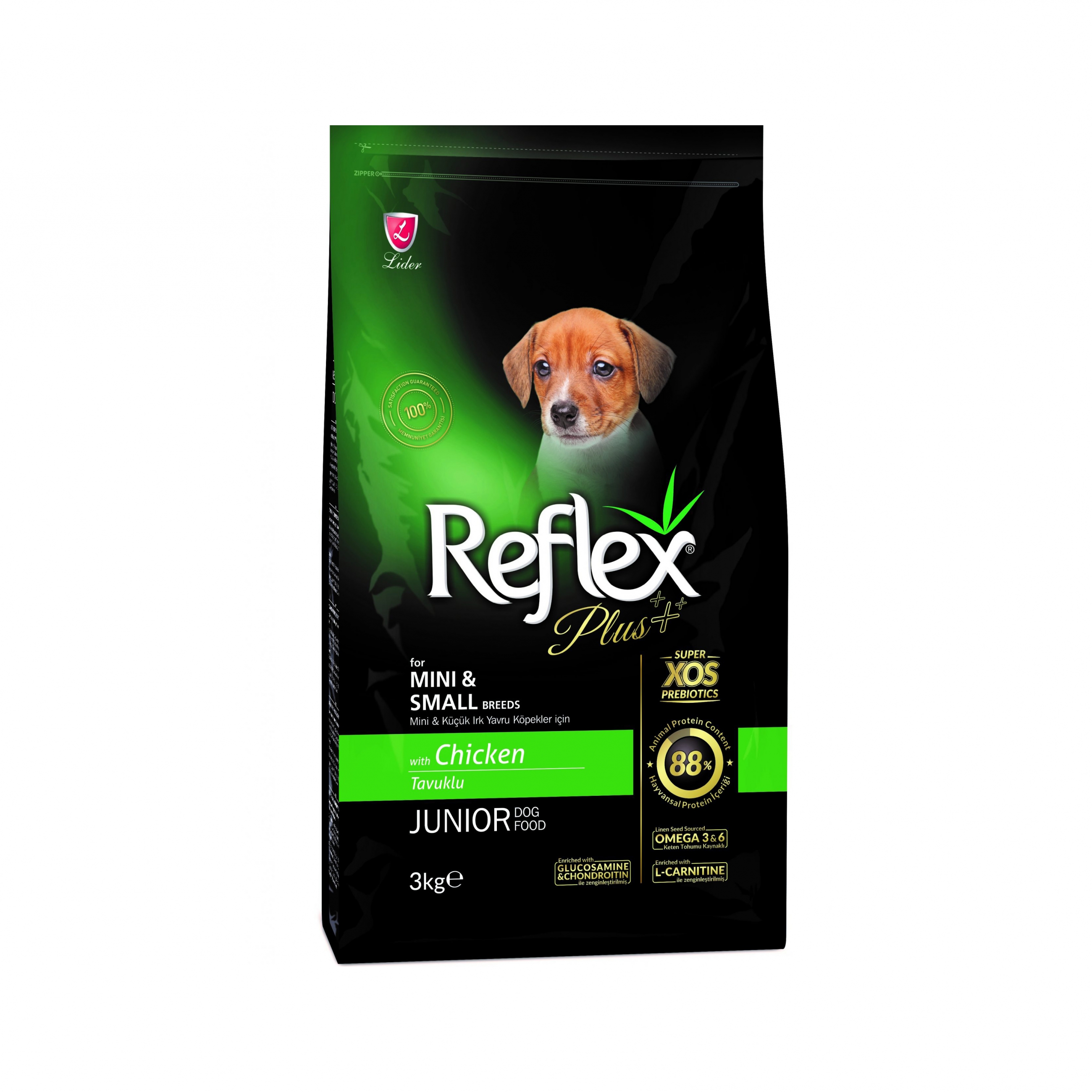 Thức ăn chó Reflex Plus Mini Small Breed Junior Chicken 3kg (dành cho chó con giống nhỏ vị gà)
