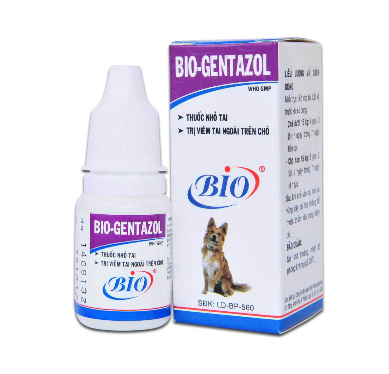 Bio-Gentazol - Thuốc nhỏ tai trị viêm tai ngoài cho chó
