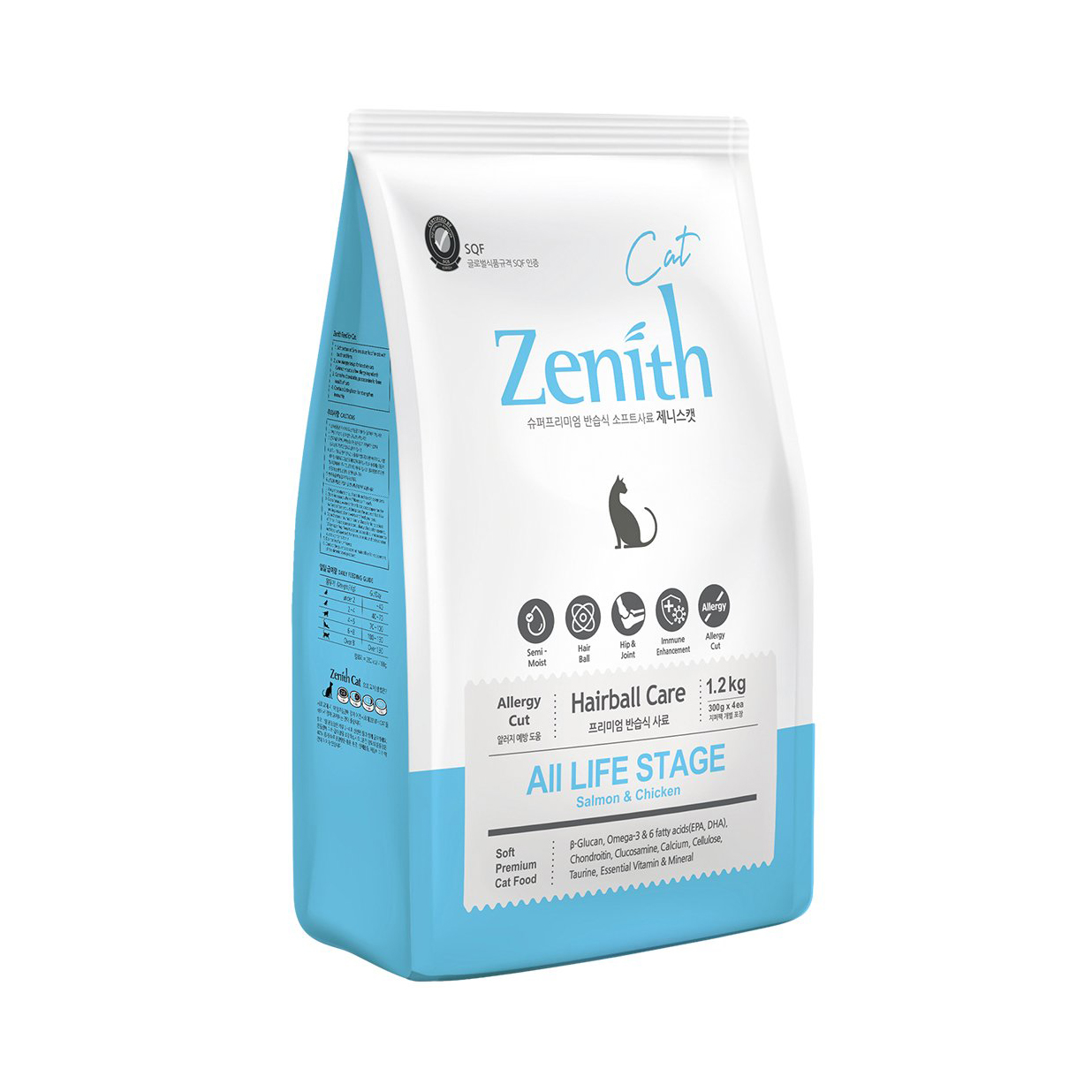Thức ăn hạt mềm, hạt bán ẩm cho mèo Zenith Hairball Control 1,2kg