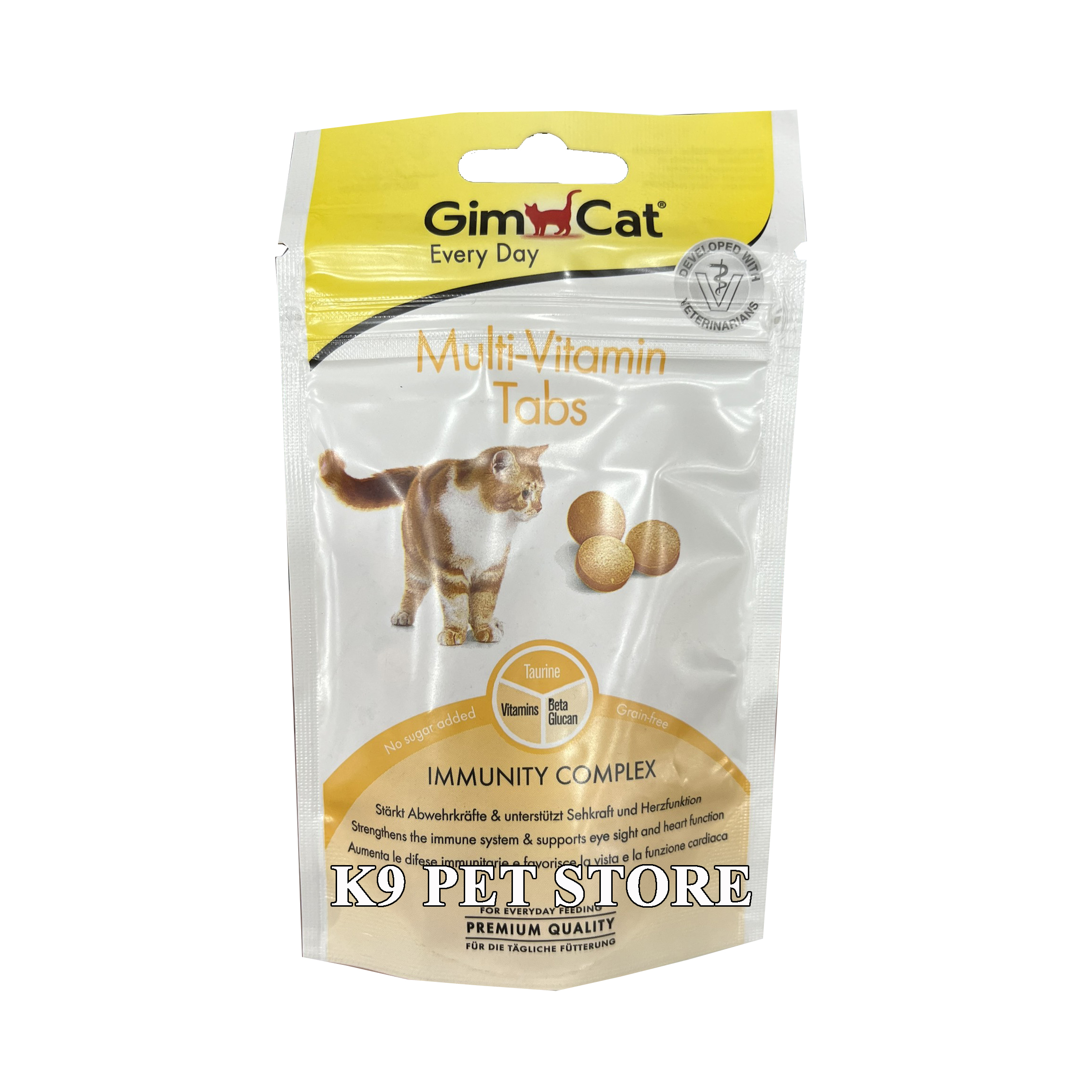 Gimcat - Bánh thưởng bổ sung Vitamin cho mèo - Multi Vitamin Tabs 40g