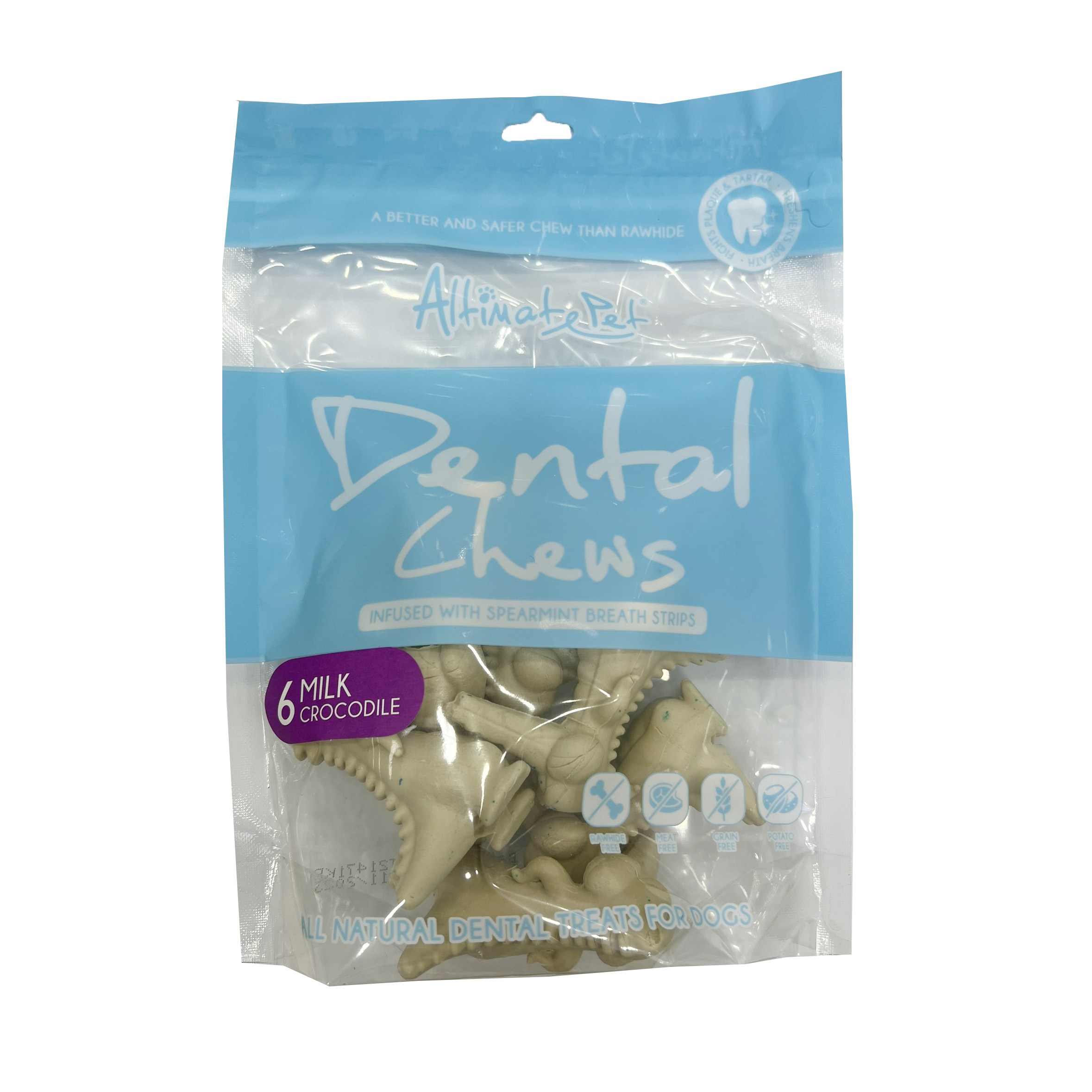 Xương Sạch Răng Altimate Pet Dental Chews (Cá sấu vị sữa 6 xương)