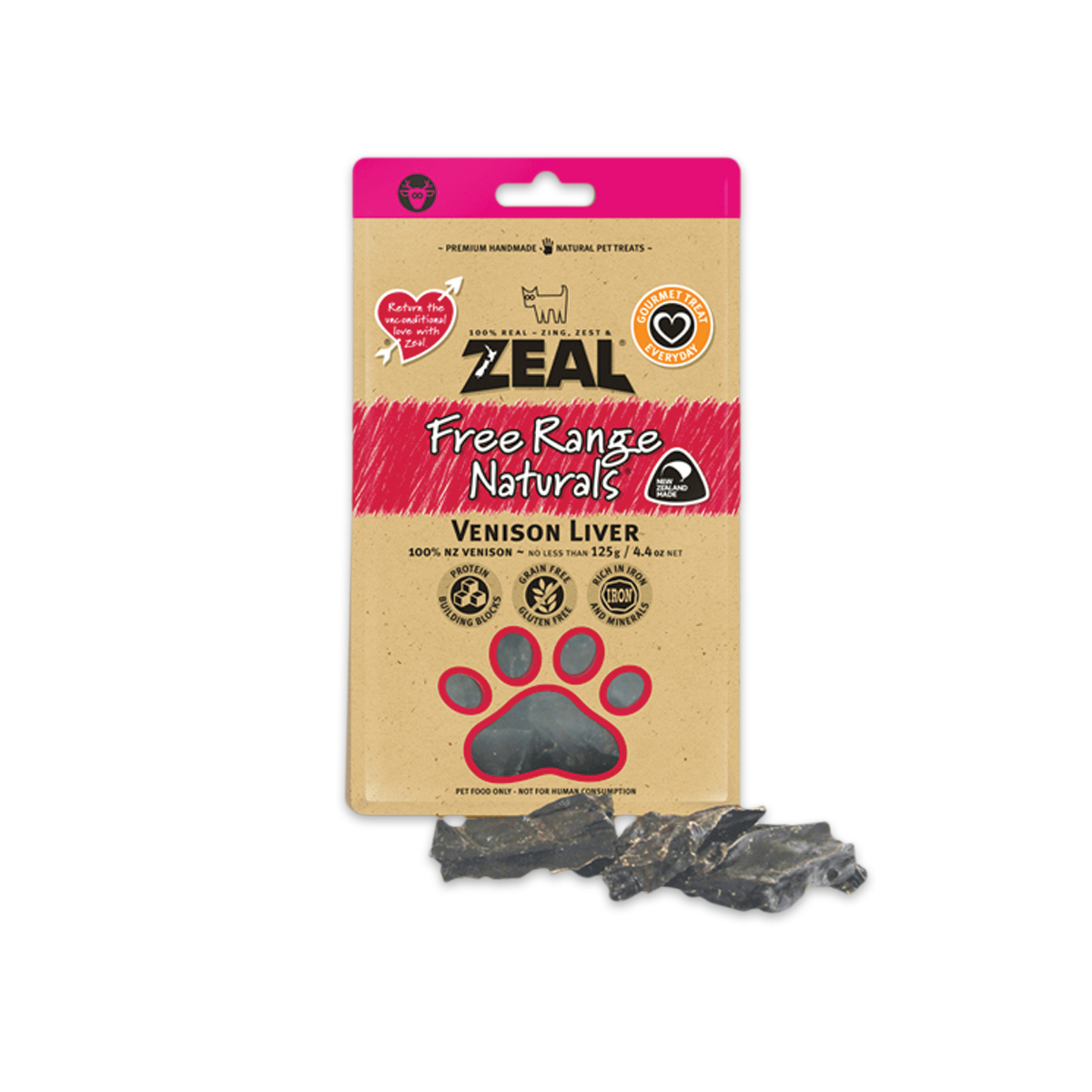 Zeal Freeze Dried Venison Liver 125g - Gan nai sấy cho chó