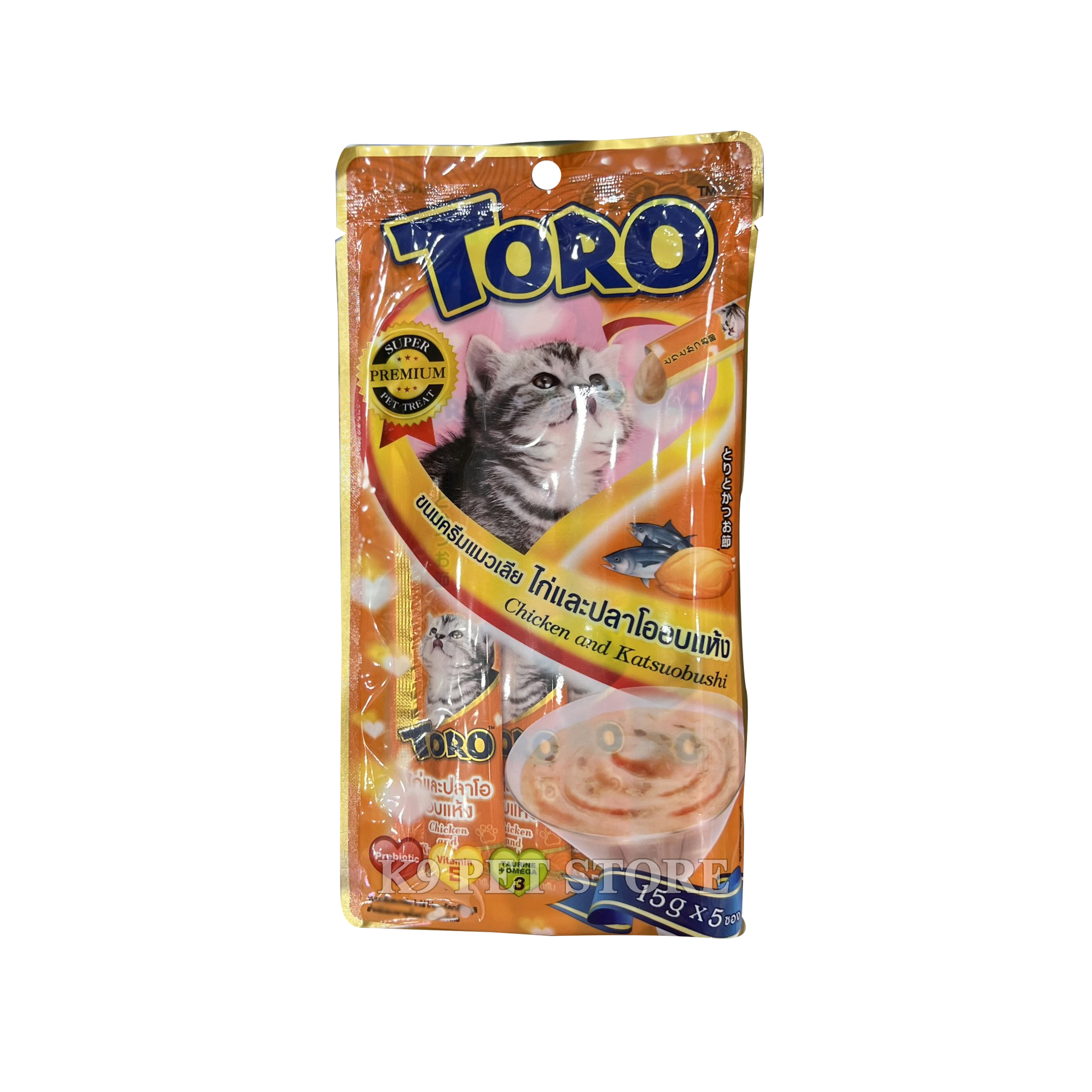 Súp thưởng cho mèo Toro Chicken and Katsuobushi 15gx5