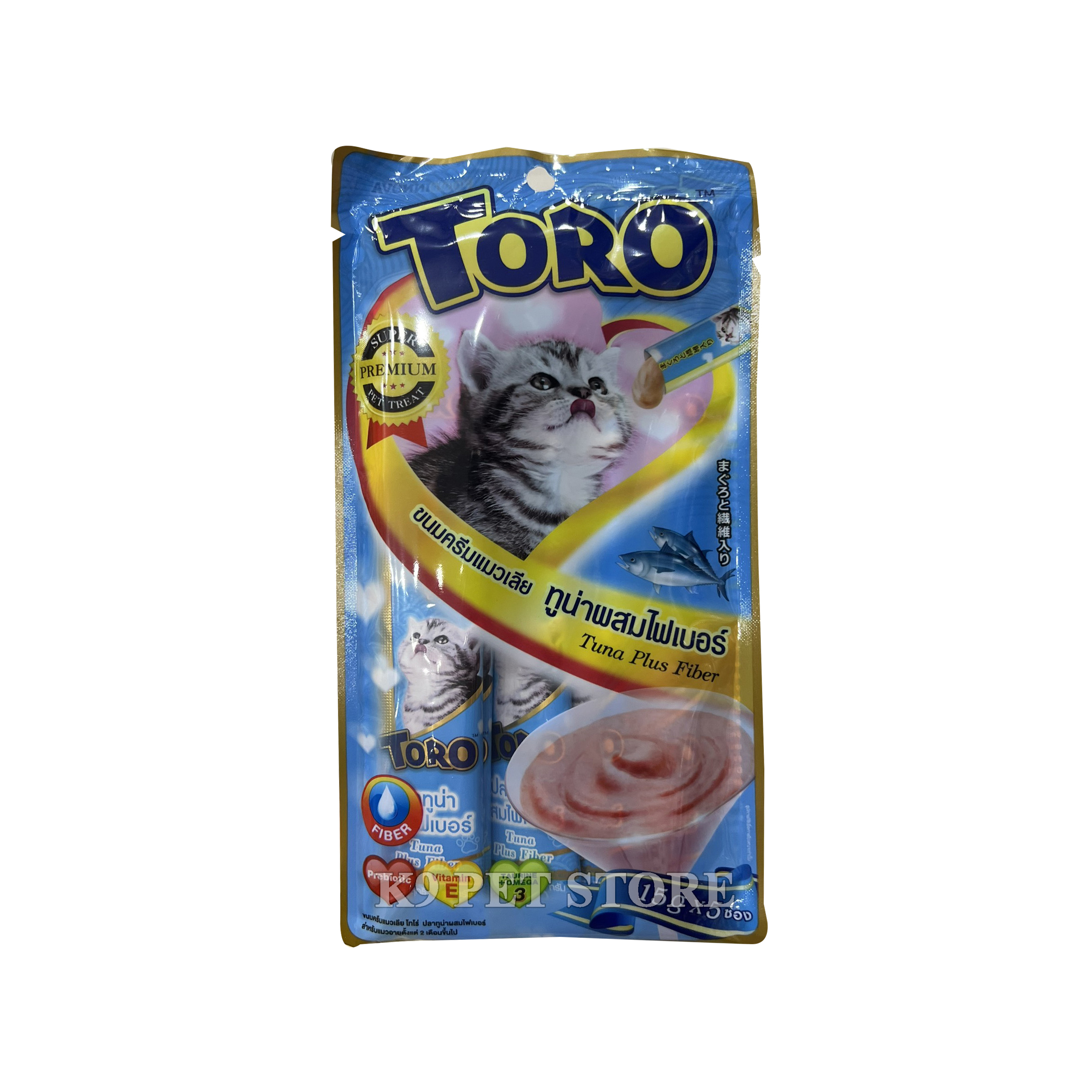 Súp thưởng cho mèo Toro Tuna Plus Fiber 15gx5