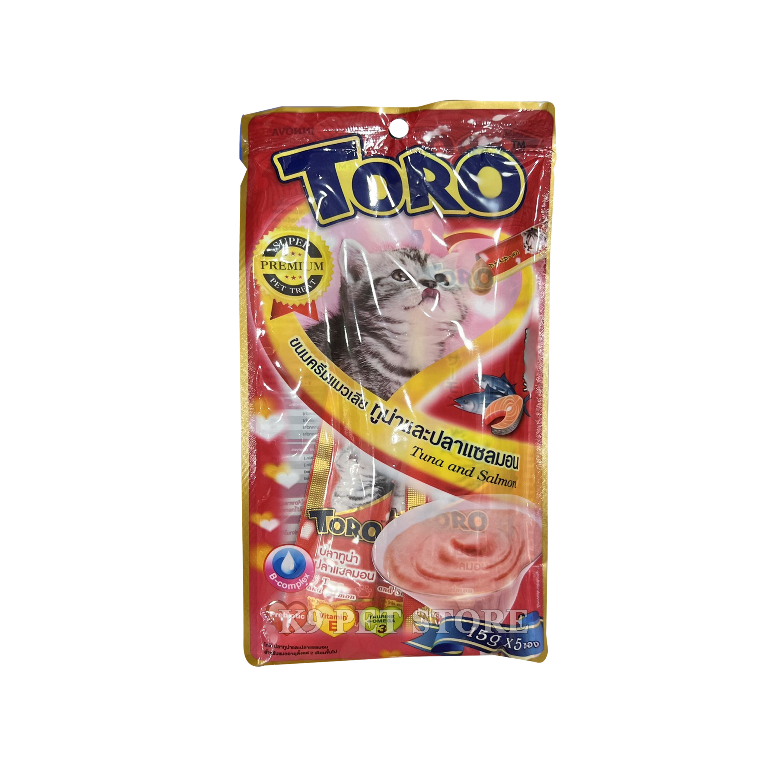 Súp thưởng cho mèo Toro Tuna and Salmon 15gx5