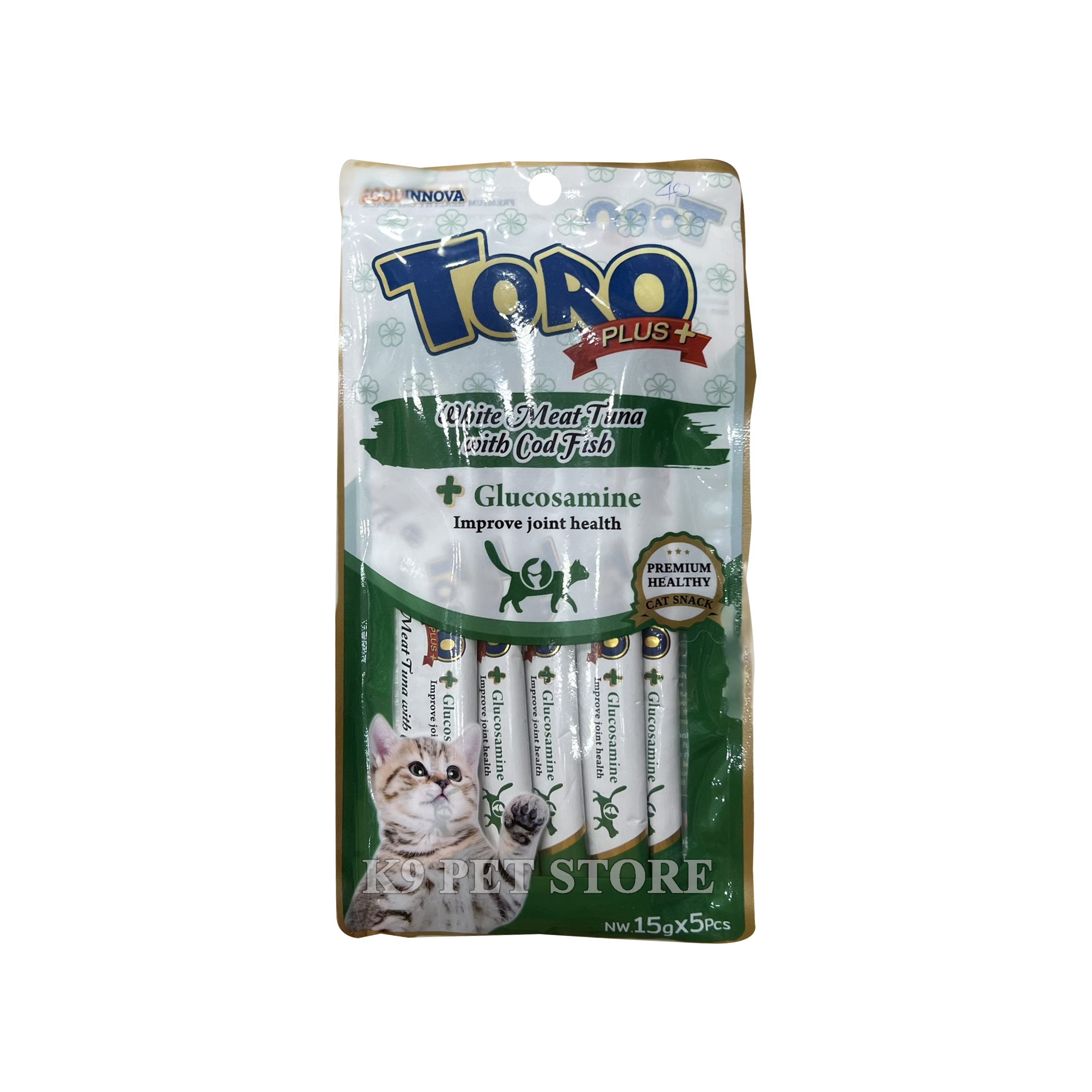 Súp thưởng cho mèo Toro Tuna Cold Fish Plus Glucosamine 15gx5