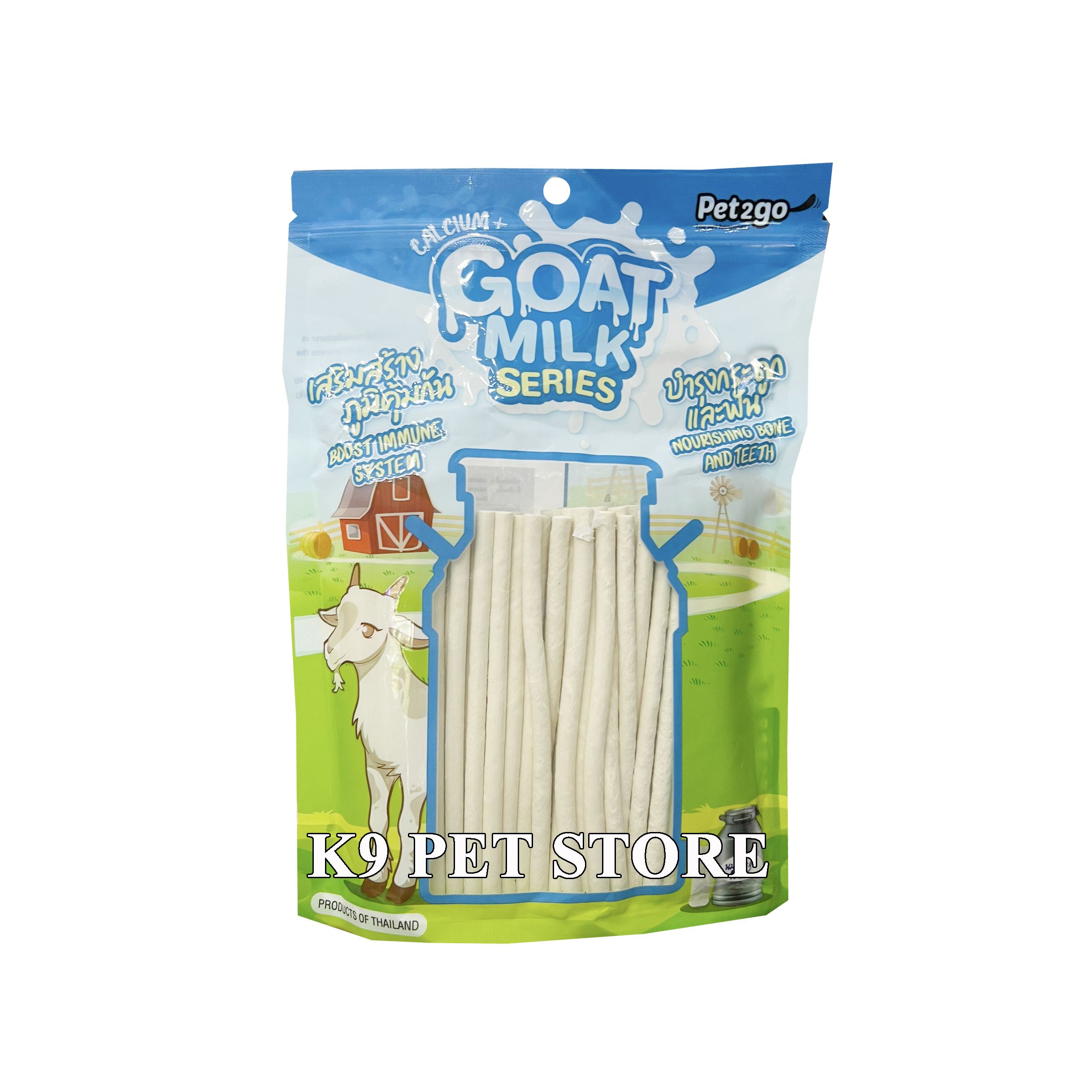 Que mềm snack cho chó làm từ sữa dê Goat Milk Pet2go 500g