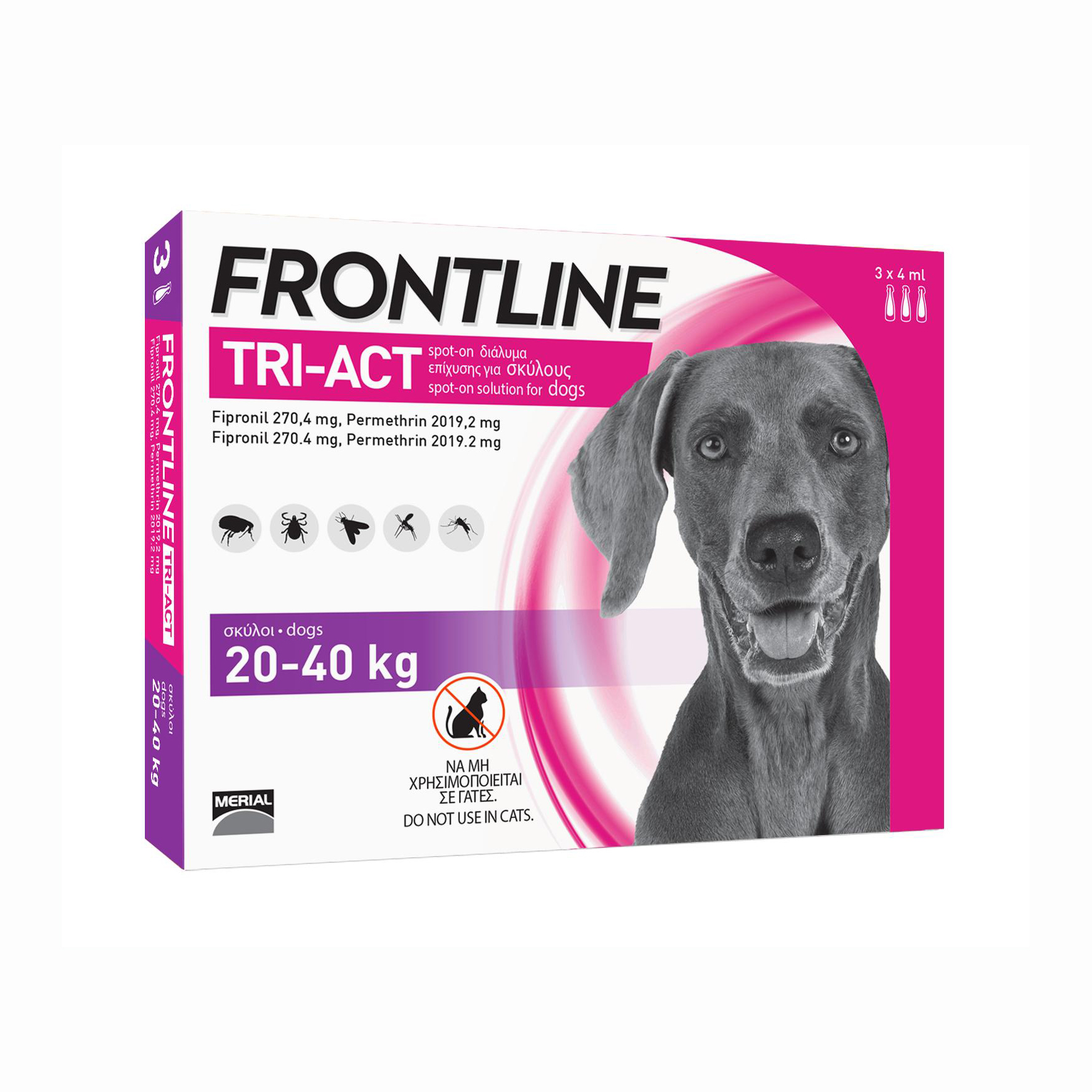 [1 tuyp] Nhỏ gáy Frontline Tri-Act phòng & trị ve, rận, bọ chét, ruồi, muỗi cho chó 20-40kg
