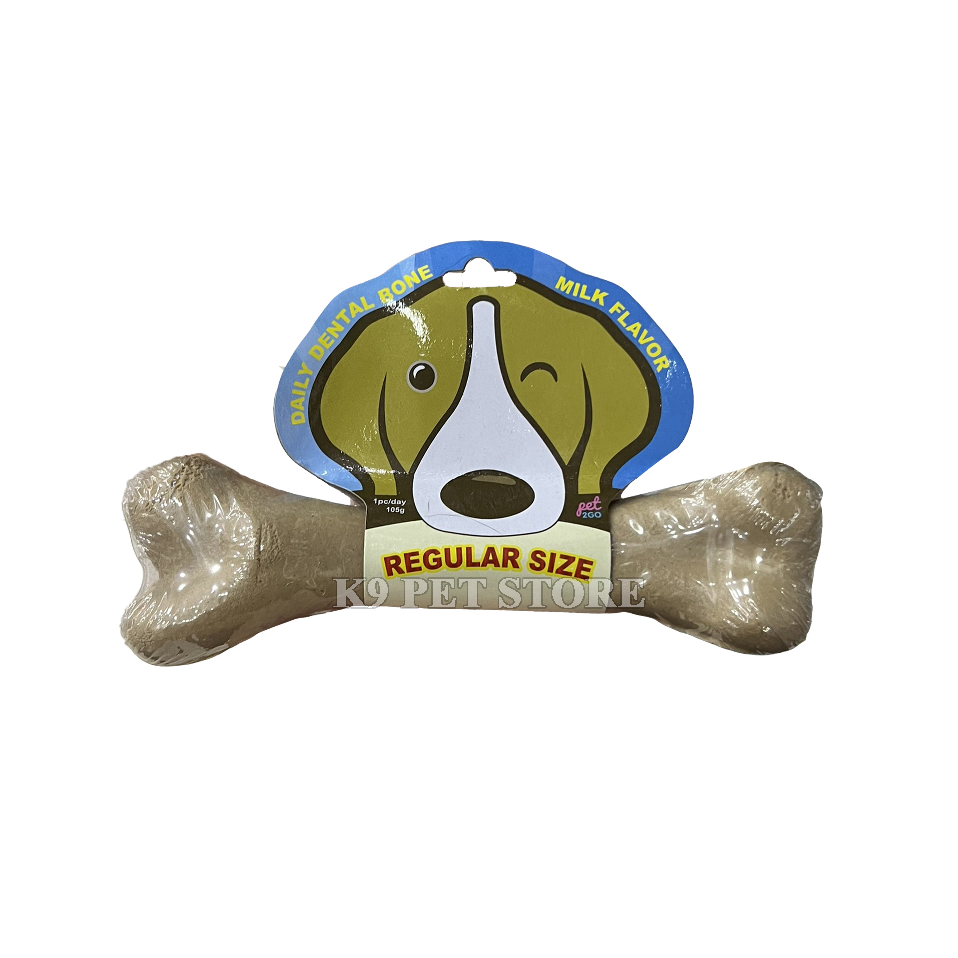 Xương gặm sạch răng Jumbo cho chó Milk 105g (Sữa)