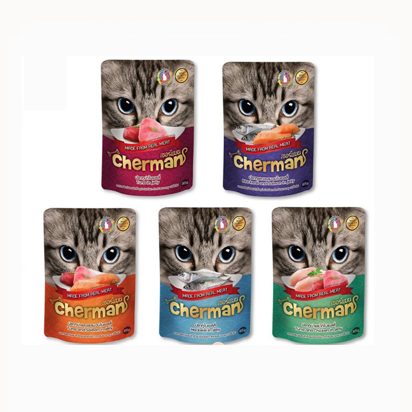 Thức ăn ướt cho mèo Cherman (nhập khẩu Thái Lan) 85g