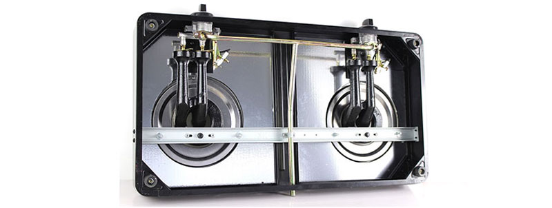 Bếp gas đôi sang trọng, hiện đại với thiết kế mặt kính cường lực an toàn
Bếp có 2 lò giúp cho việc đun nấu ăn nhanh