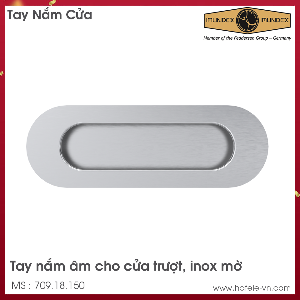 Tay Nắm Âm Cho Cửa Trượt Imundex 709.18.150