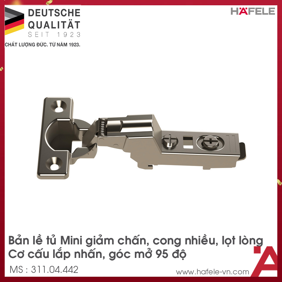 Bản Lề Lọt Lòng Metalla SM 95º Mini Hafele 311.04.442