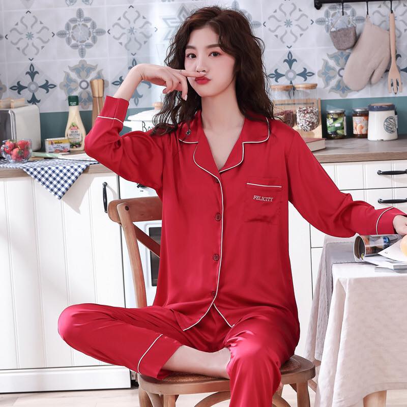 NG9318 - Bộ pyjama nữ dài tay chất lụa hàng nhập - giá 460k