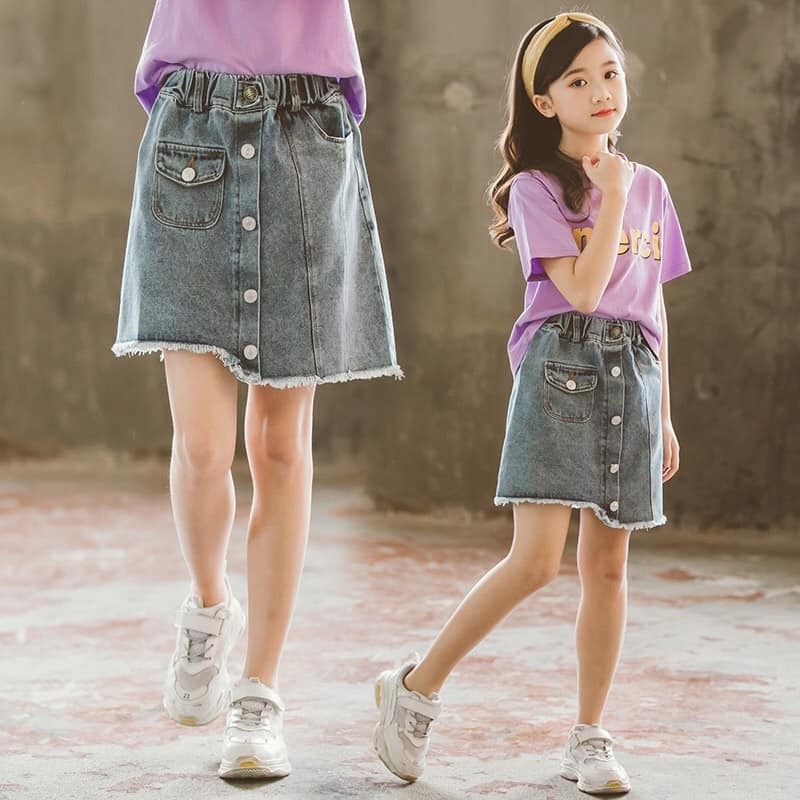 221210 - Chân váy jean bé gái mặc hè hàng nhập - giá 310k
