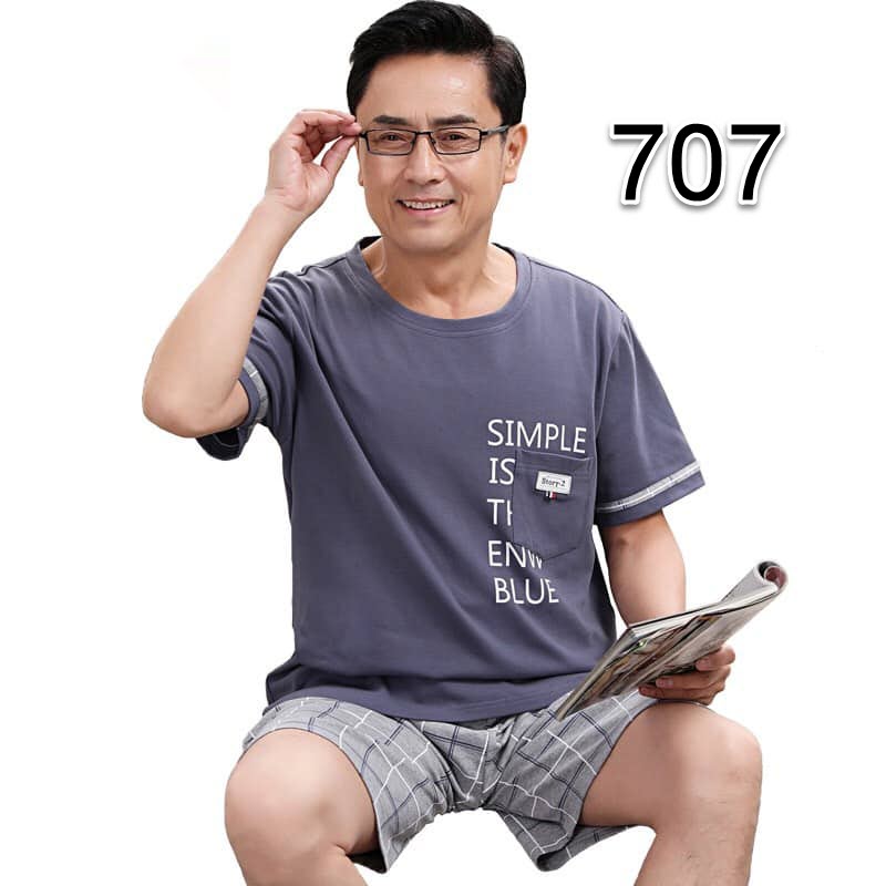 MN707 - Bộ mặc nhà nam cotton cho người trung tuổi - giá 310k