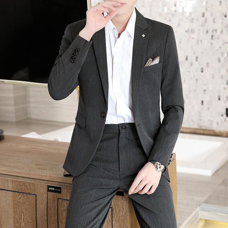 AD2011 - Bộ vest nam 2CT gồm áo vest và quần hàng nhập - giá 1.320k