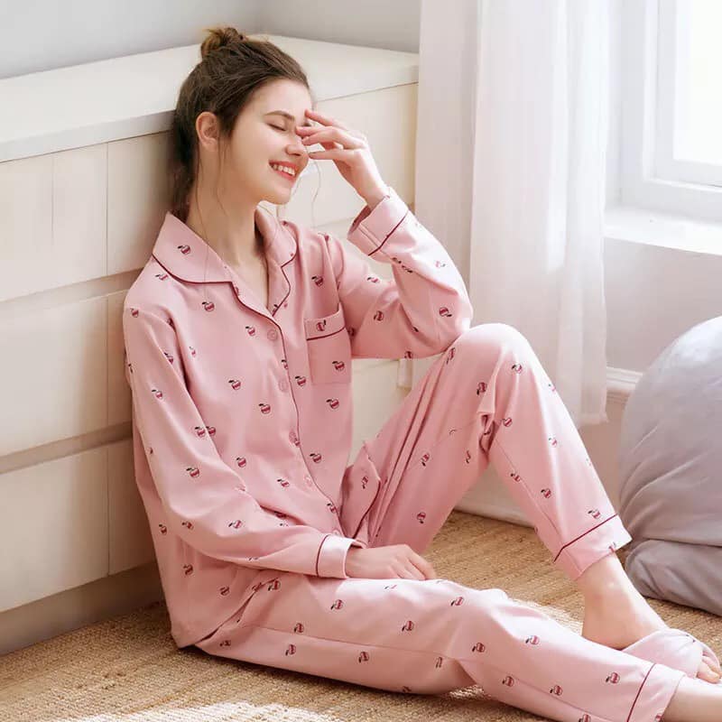 243840  - Bộ pyjama nữ chất cotton hàng nhập - giá 250k