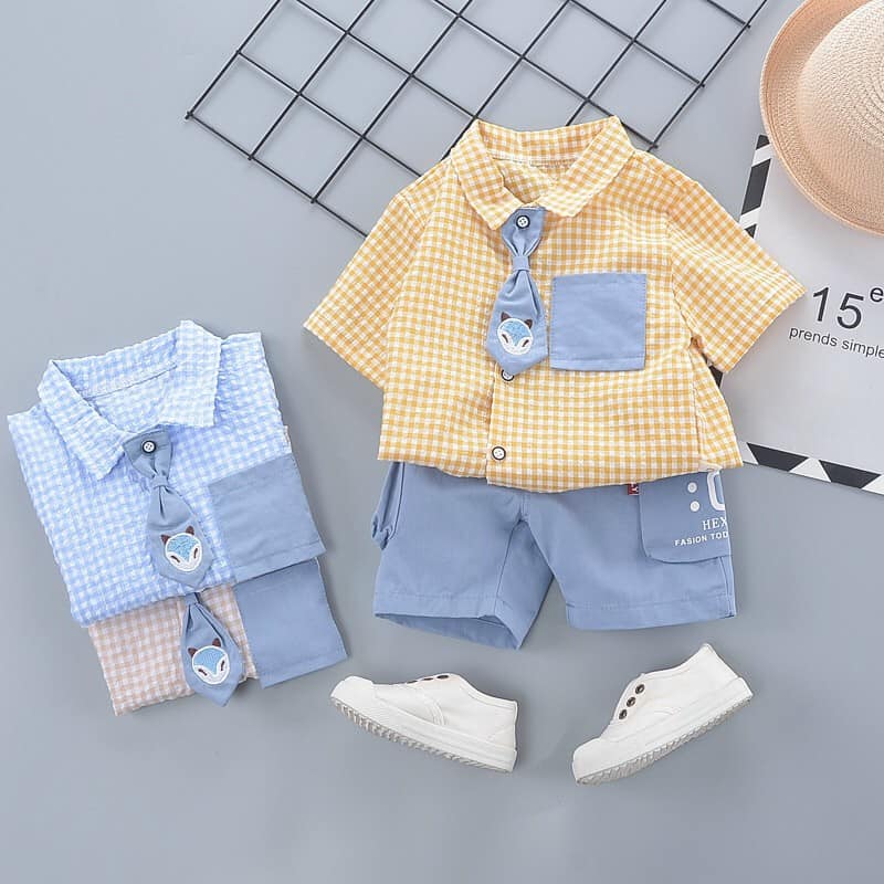 BE2132 - Set áo và quần ngắn bé trai hàng nhập - giá 210k