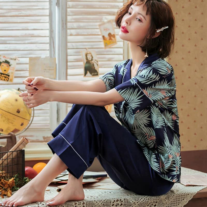 PY3402 - Bộ pyjama nữ chất lụa hàng nhập - giá 340k