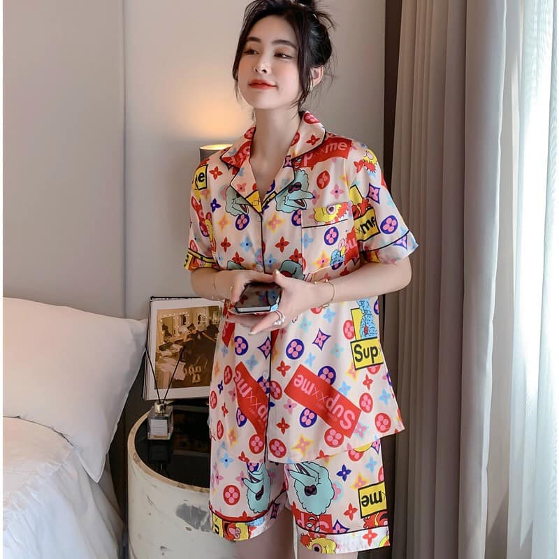 NG9021 - Bộ pyjama nữ chất lụa hàng nhập - giá 220k